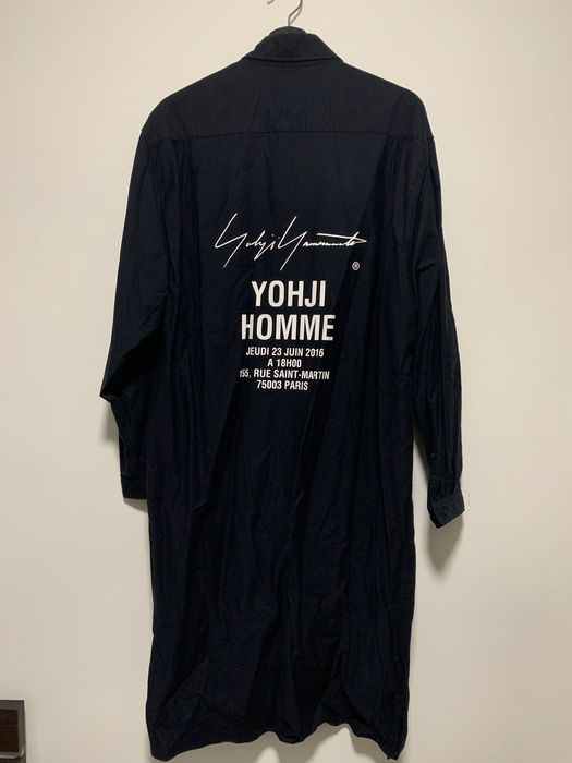 Yohji Yamamoto Yohji Yamamoto Pour Homme logo print staff shirt