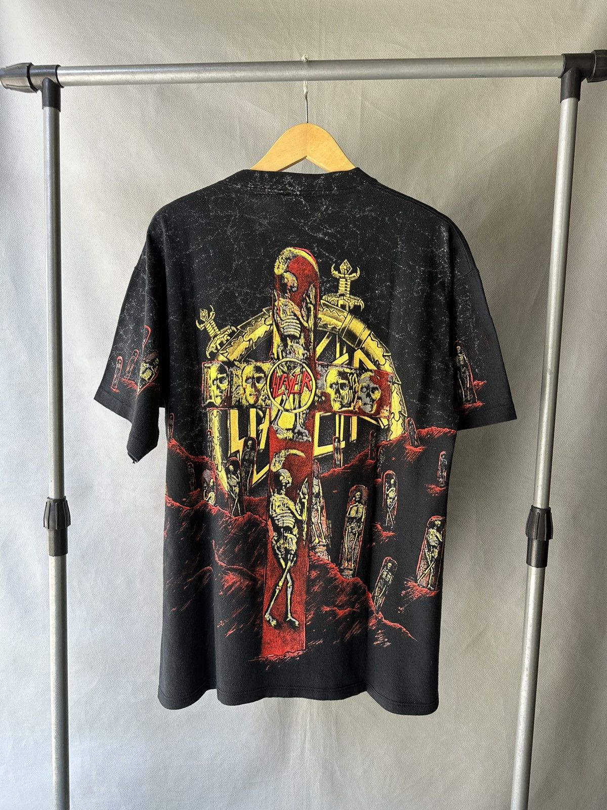 Band Tees Vintage 1991 Slayer Seasons in the Abyss All Over Print tee Size US L / EU 52-54 / 3 - 5 Thumbnail