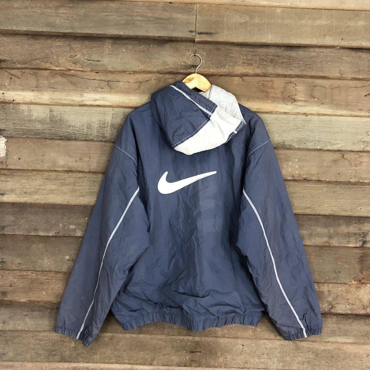Vintage Nike faded Blue Light Jacket hoodie vintage #3182 Size US XL / EU 56 / 4 - 1 Thumbnail