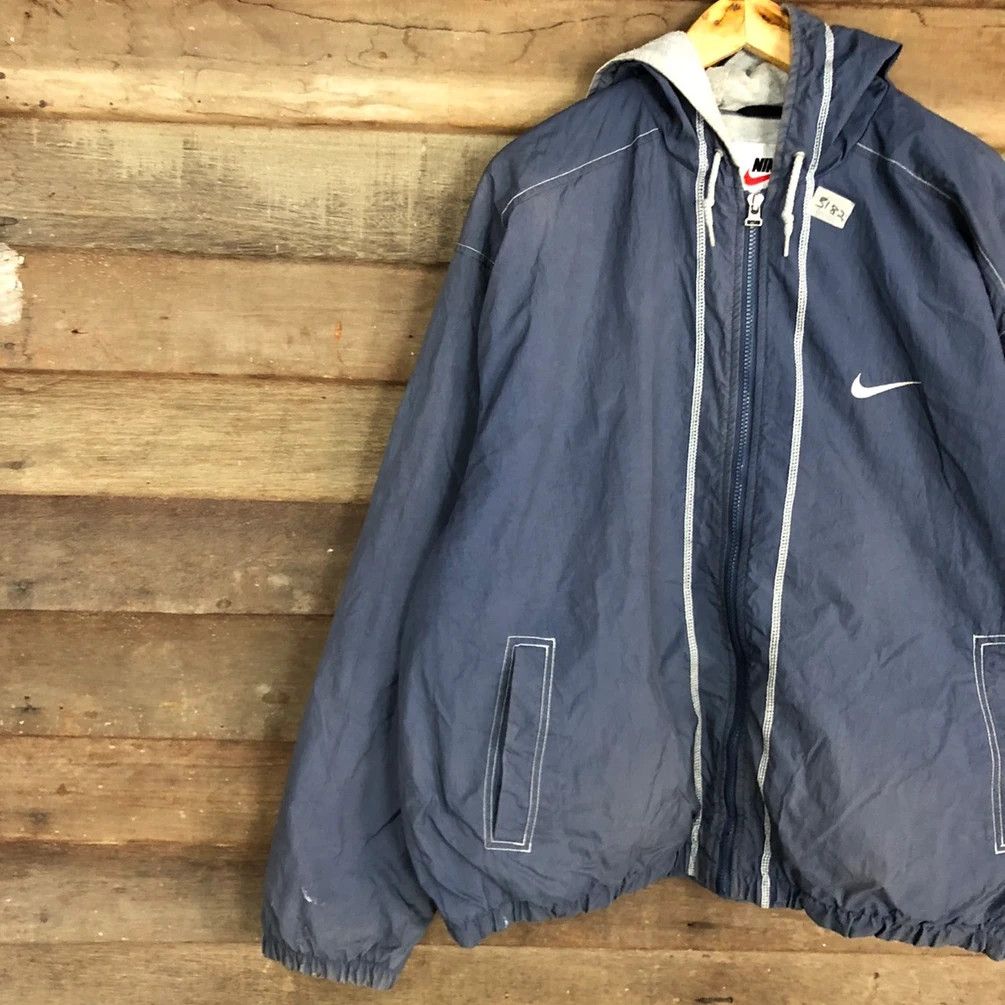 Vintage Nike faded Blue Light Jacket hoodie vintage #3182 Size US XL / EU 56 / 4 - 10 Thumbnail