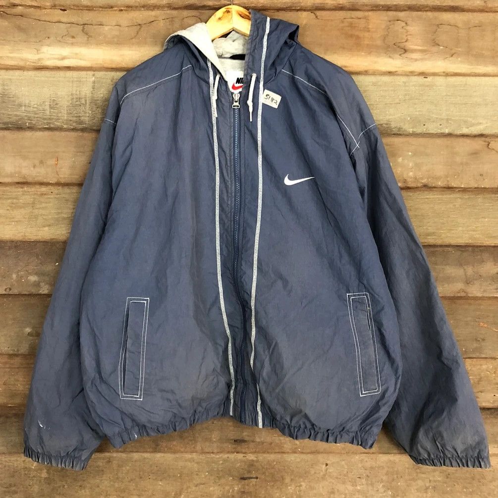Vintage Nike faded Blue Light Jacket hoodie vintage #3182 Size US XL / EU 56 / 4 - 9 Thumbnail
