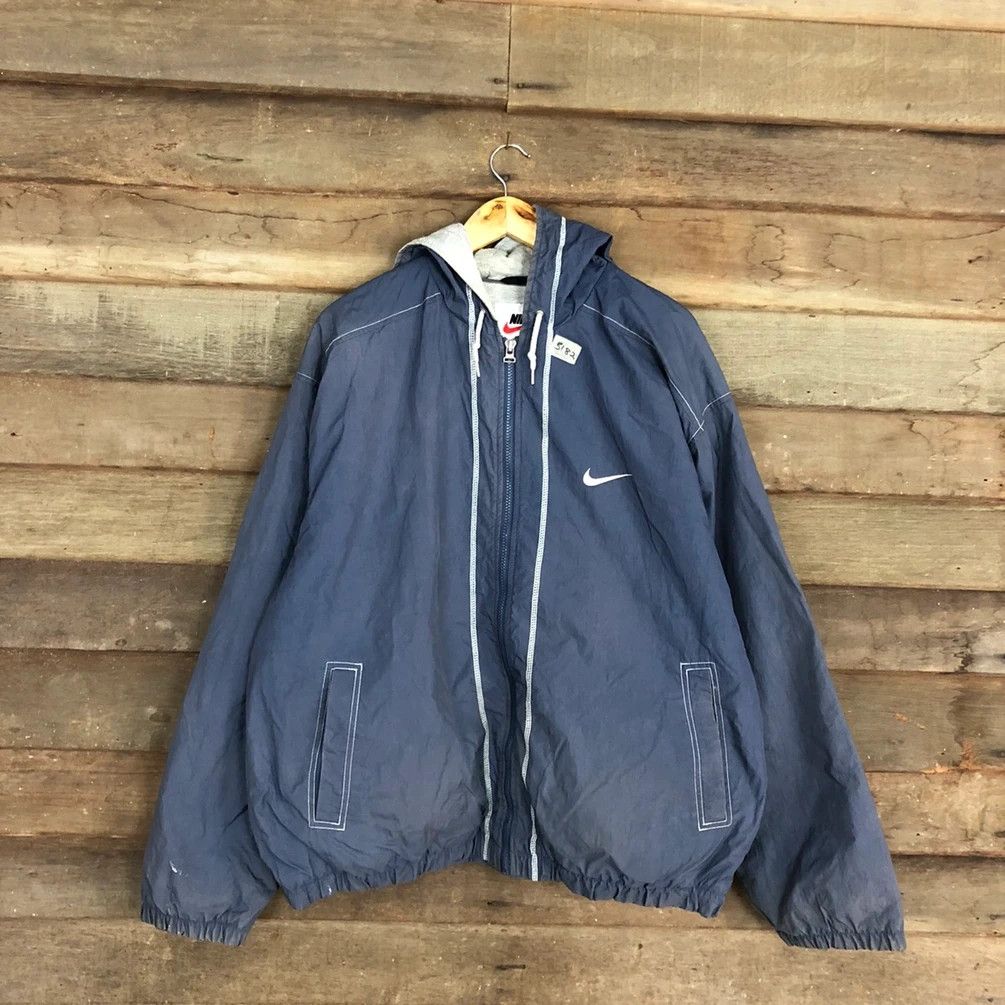 Vintage Nike faded Blue Light Jacket hoodie vintage #3182 Size US XL / EU 56 / 4 - 14 Thumbnail