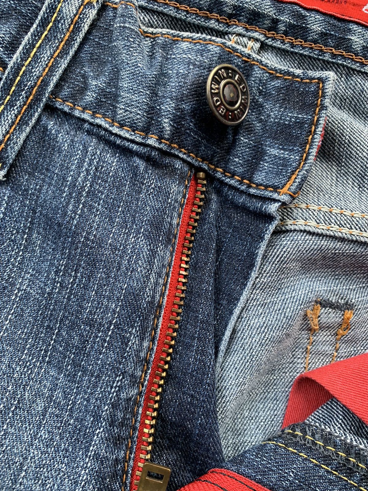 Edwin Vintage Edwin 503 Distressed Denim Size US 34 / EU 50 - 6 Thumbnail