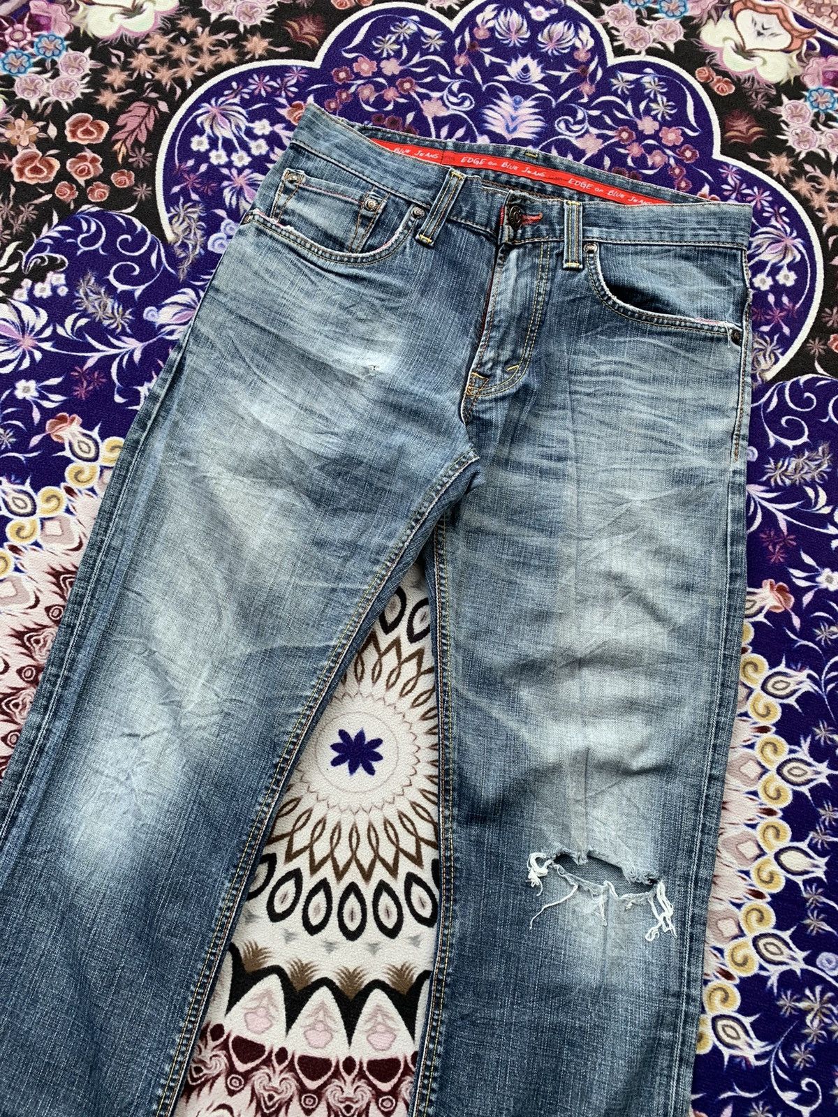 Edwin Vintage Edwin 503 Distressed Denim Size US 34 / EU 50 - 4 Thumbnail