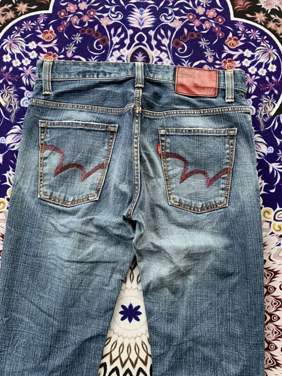 Edwin Vintage Edwin 503 Distressed Denim Size US 34 / EU 50 - 12 Thumbnail