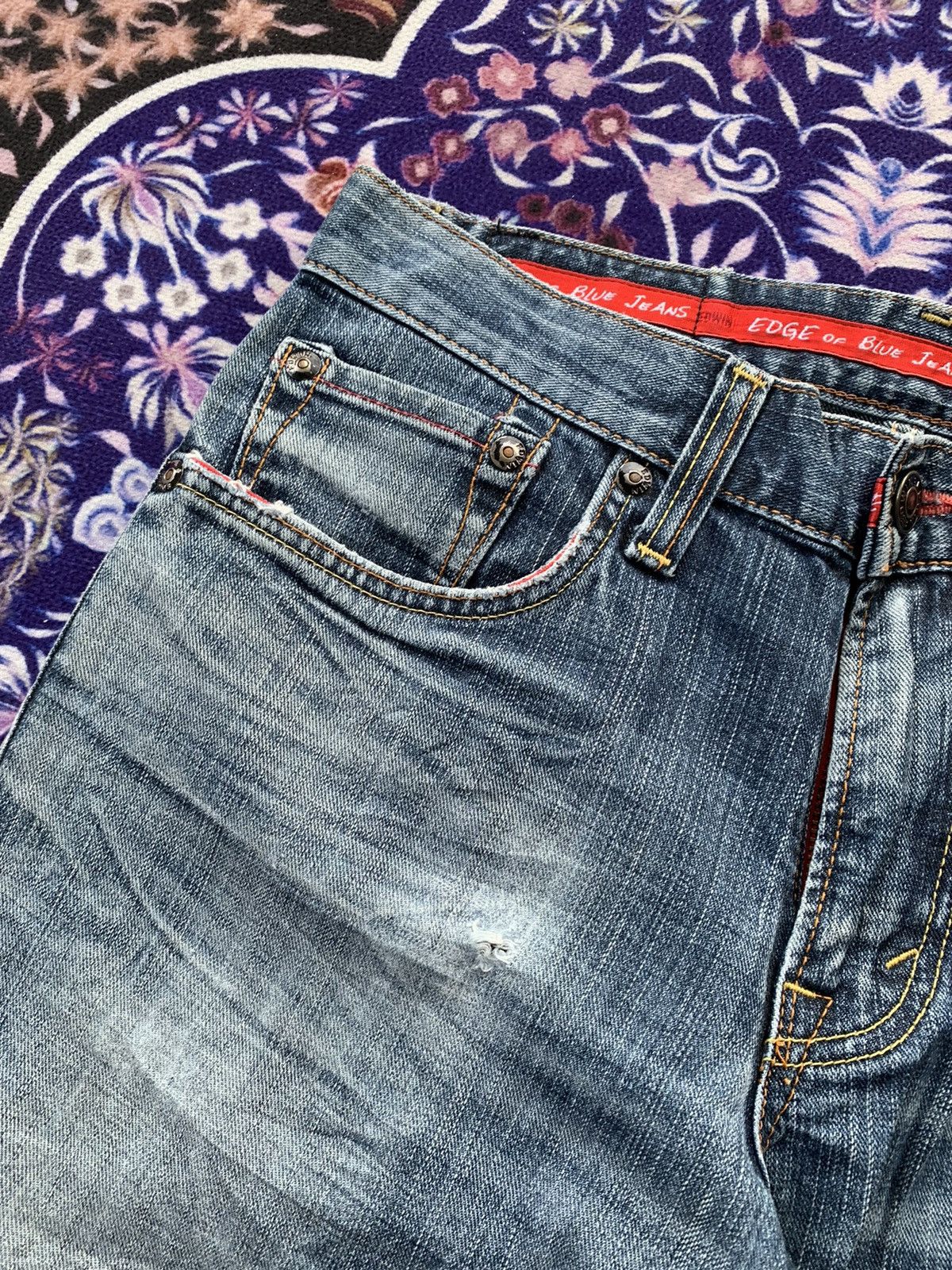 Edwin Vintage Edwin 503 Distressed Denim Size US 34 / EU 50 - 5 Thumbnail