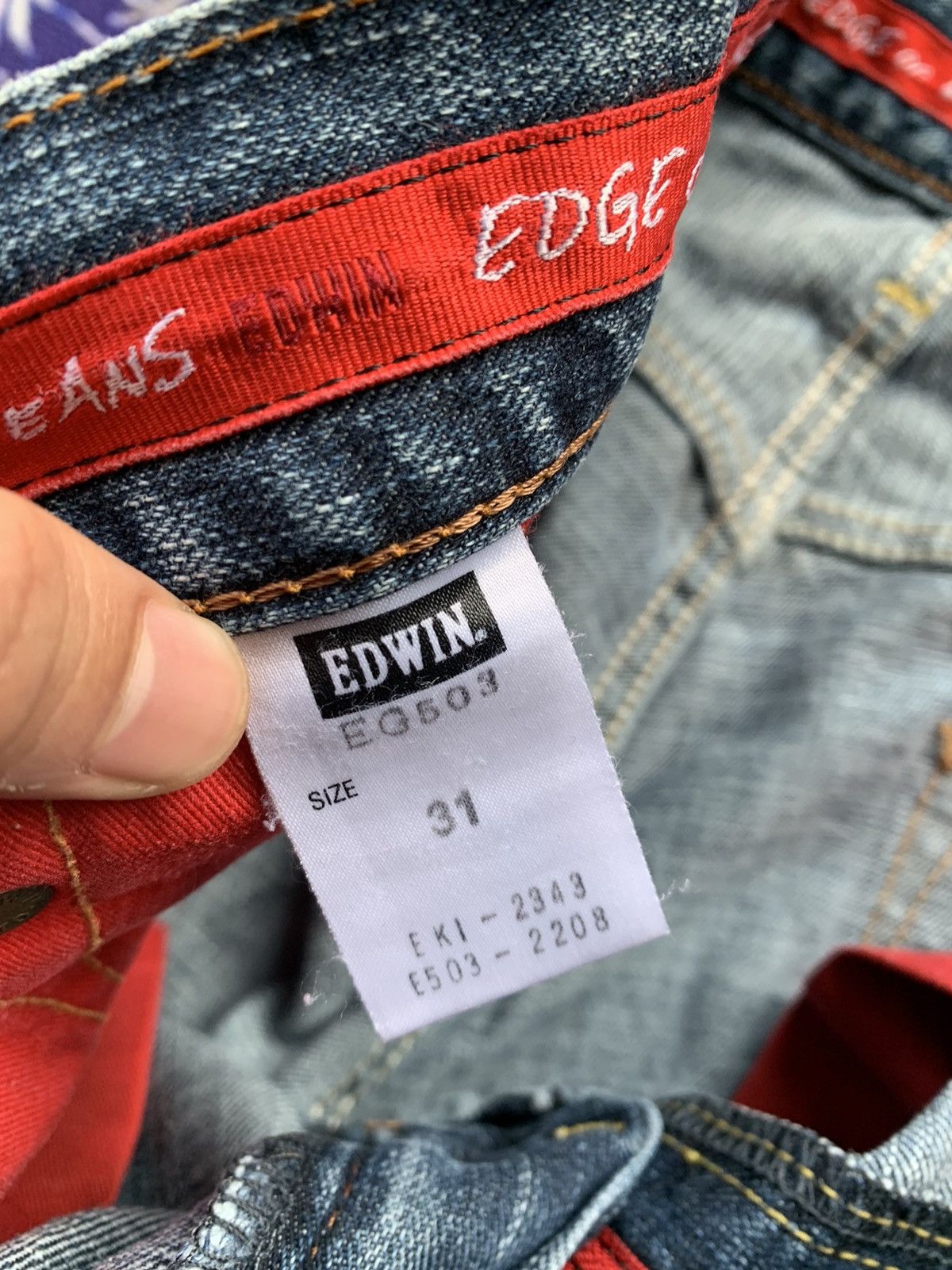 Edwin Vintage Edwin 503 Distressed Denim Size US 34 / EU 50 - 7 Thumbnail