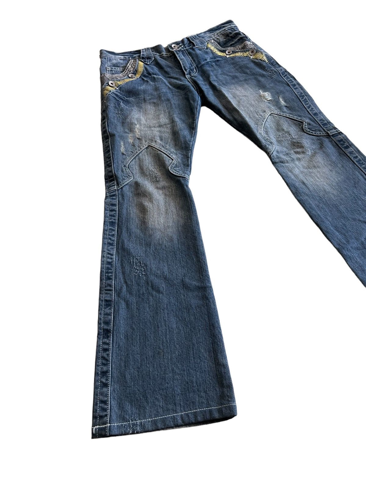 If Six Was Nine OG Semantic Design 🐍 Chrome Hearts Fleur De Lis Flare Jeans Size US 30 / EU 46 - 1 Thumbnail