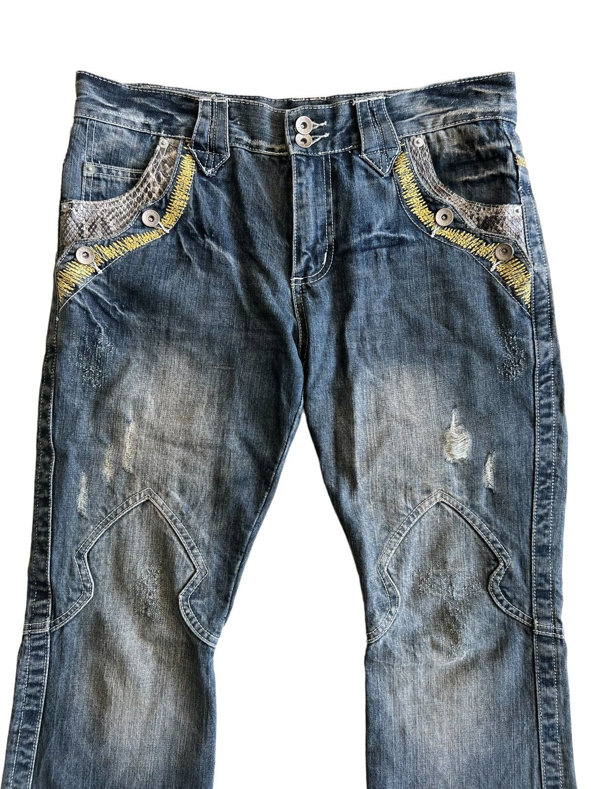 If Six Was Nine OG Semantic Design 🐍 Chrome Hearts Fleur De Lis Flare Jeans Size US 30 / EU 46 - 6 Thumbnail