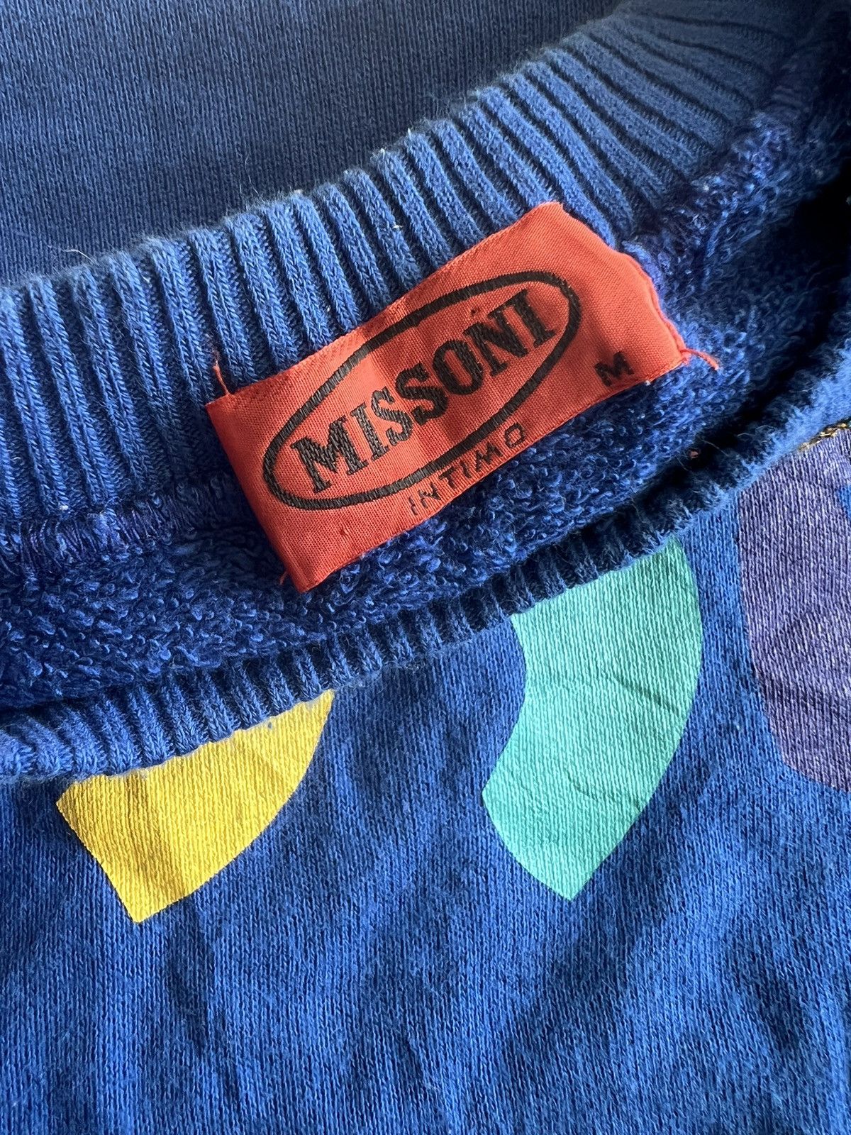 Comme des Garcons × Coogi × Missoni Missoni 🇮🇹 Multicolor SpellOut Chevron Logo Crewneck Sweater Size US M / EU 48-50 / 2 - 6 Thumbnail