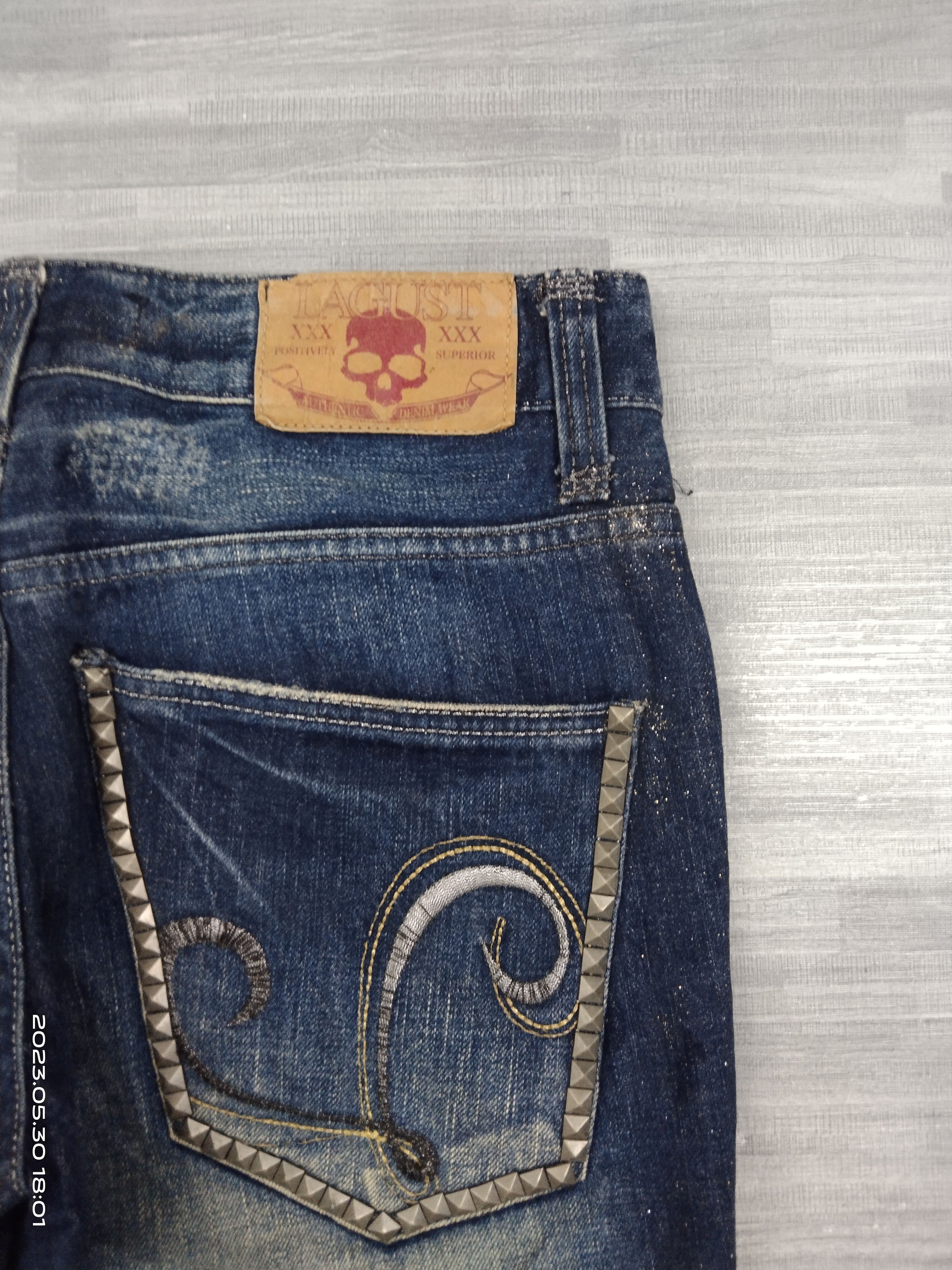 Japanese Brand FLARE RUSTY LAGUST STUDDED DENIM PANTS Size US 30 / EU 46 - 9 Thumbnail