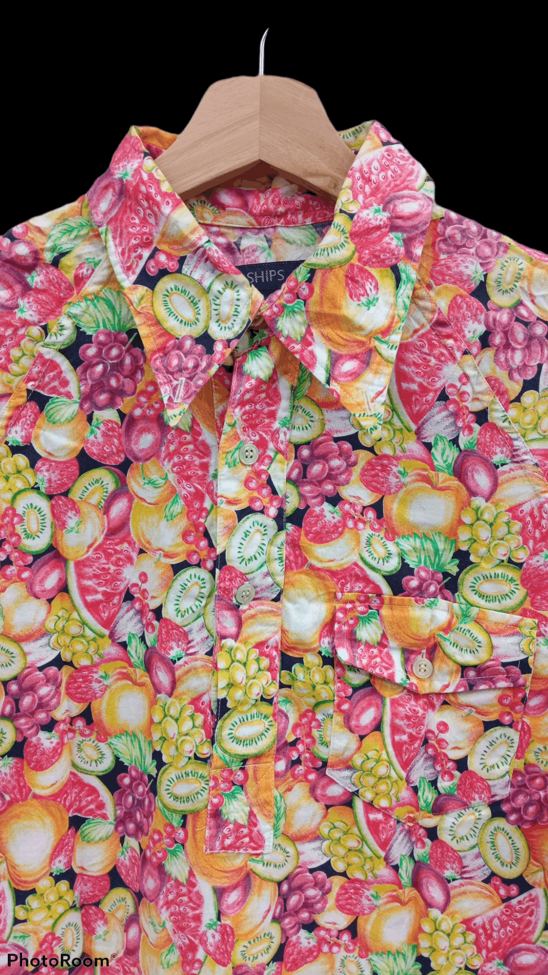 Japanese Brand × SHIPS × Vintage 🔥🔥Vintage Style Ships Fruity Full Print Pullover Shirt Size US M / EU 48-50 / 2 - 16 Thumbnail