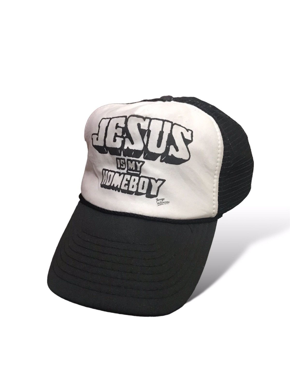 Vintage Vintage Trucker Hat Jesus Is My Homeboy By Nissun Size ONE SIZE - 1 Thumbnail