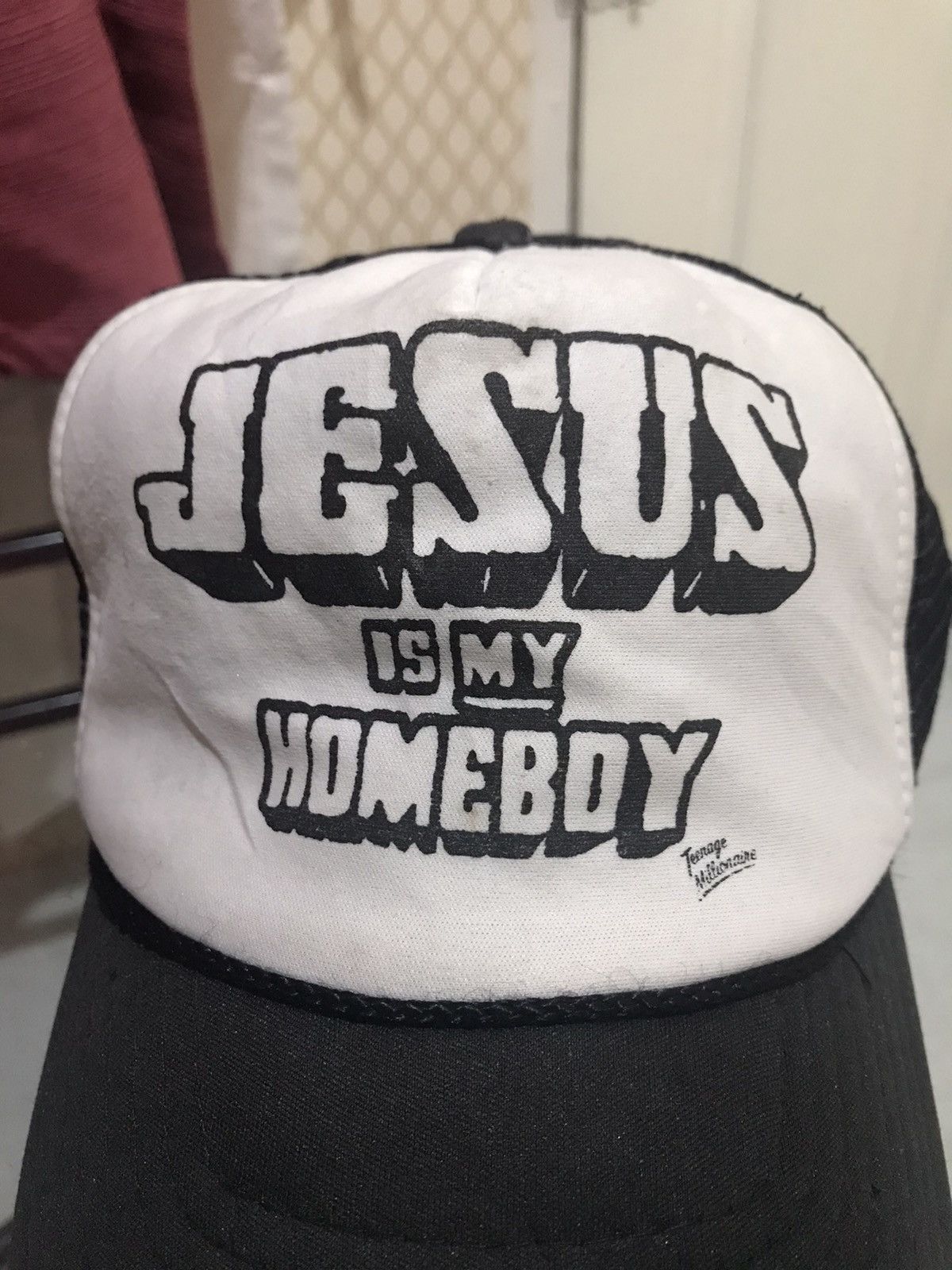 Vintage Vintage Trucker Hat Jesus Is My Homeboy By Nissun Size ONE SIZE - 2 Thumbnail