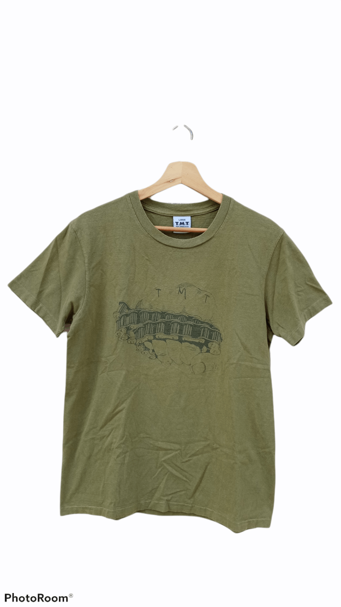 image of Tmt Japan California City Los Angeles Printed T-Shirt in Green, Men's (Size Medium)