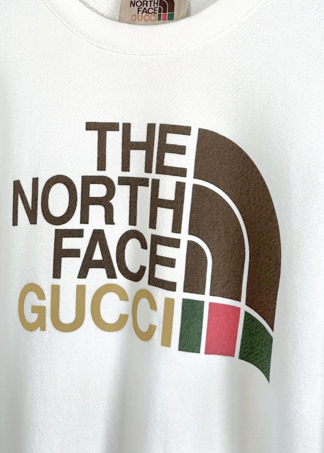 Gucci × The North Face Gucci X The North Face Ivory Logo Sweatshirt Size US XXS / EU 40 - 4 Thumbnail