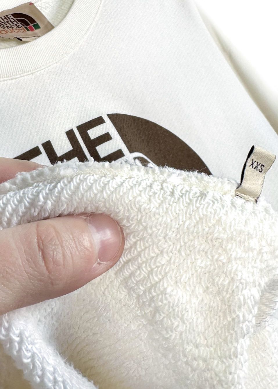 Gucci × The North Face Gucci X The North Face Ivory Logo Sweatshirt Size US XXS / EU 40 - 6 Thumbnail