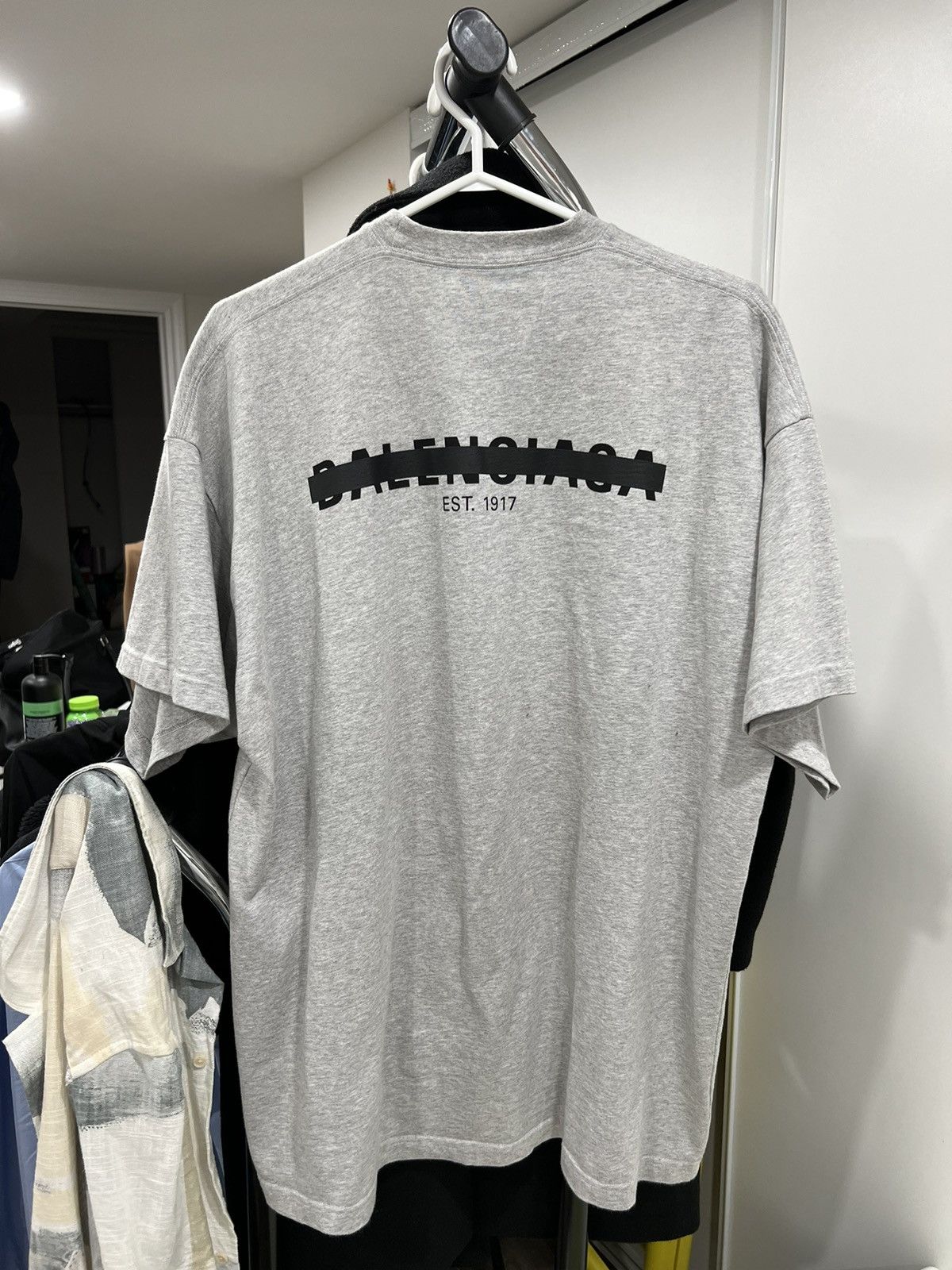 Balenciaga Balenciaga Strike Oversized Grey Shirt Size US S / EU 44-46 / 1 - 2 Thumbnail
