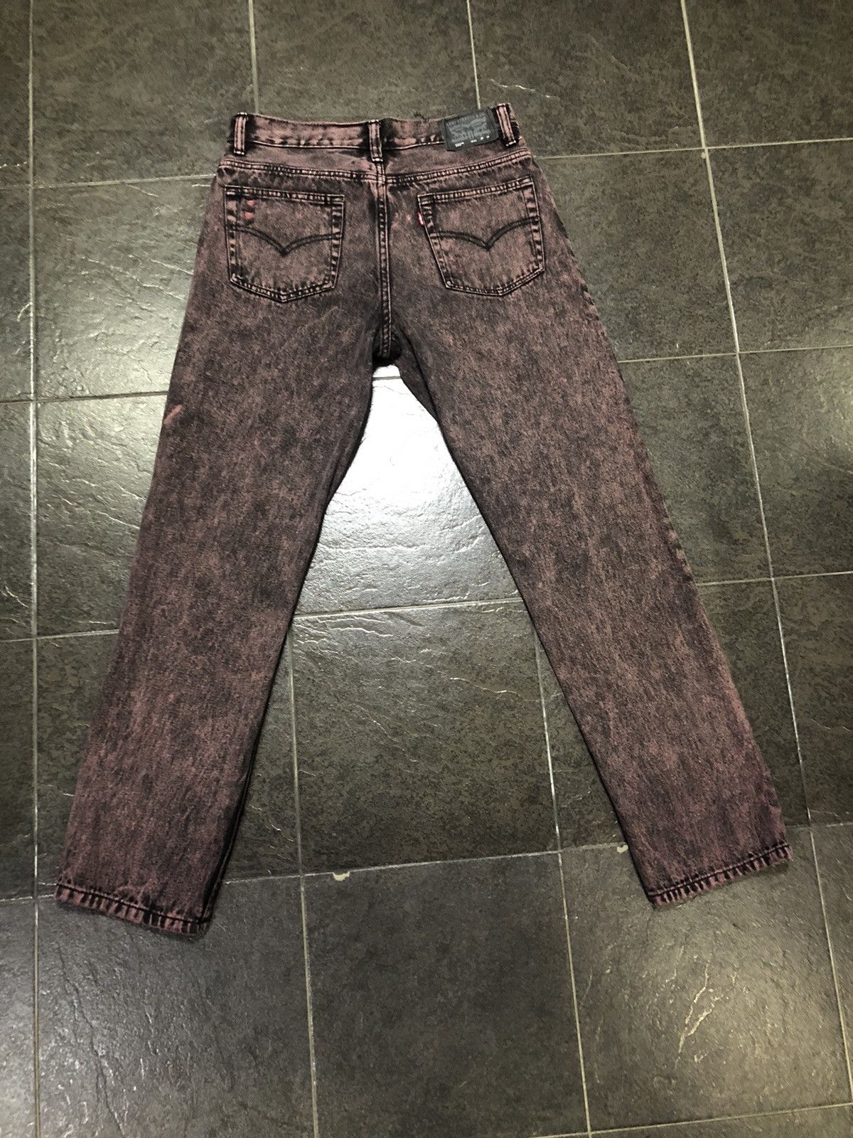 Levi's Levis 502 Regular Taper Purple Acid Wash Denim Size US 31 - 2 Thumbnail