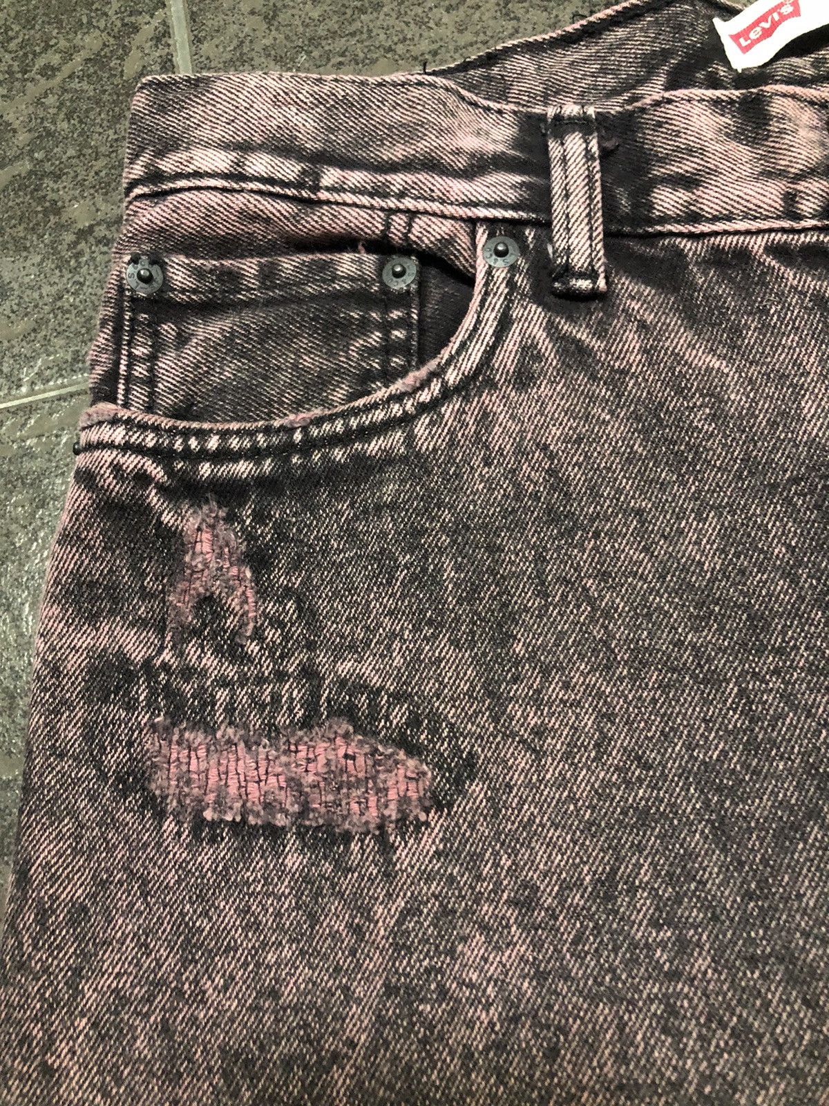 Levi's Levis 502 Regular Taper Purple Acid Wash Denim Size US 31 - 8 Thumbnail
