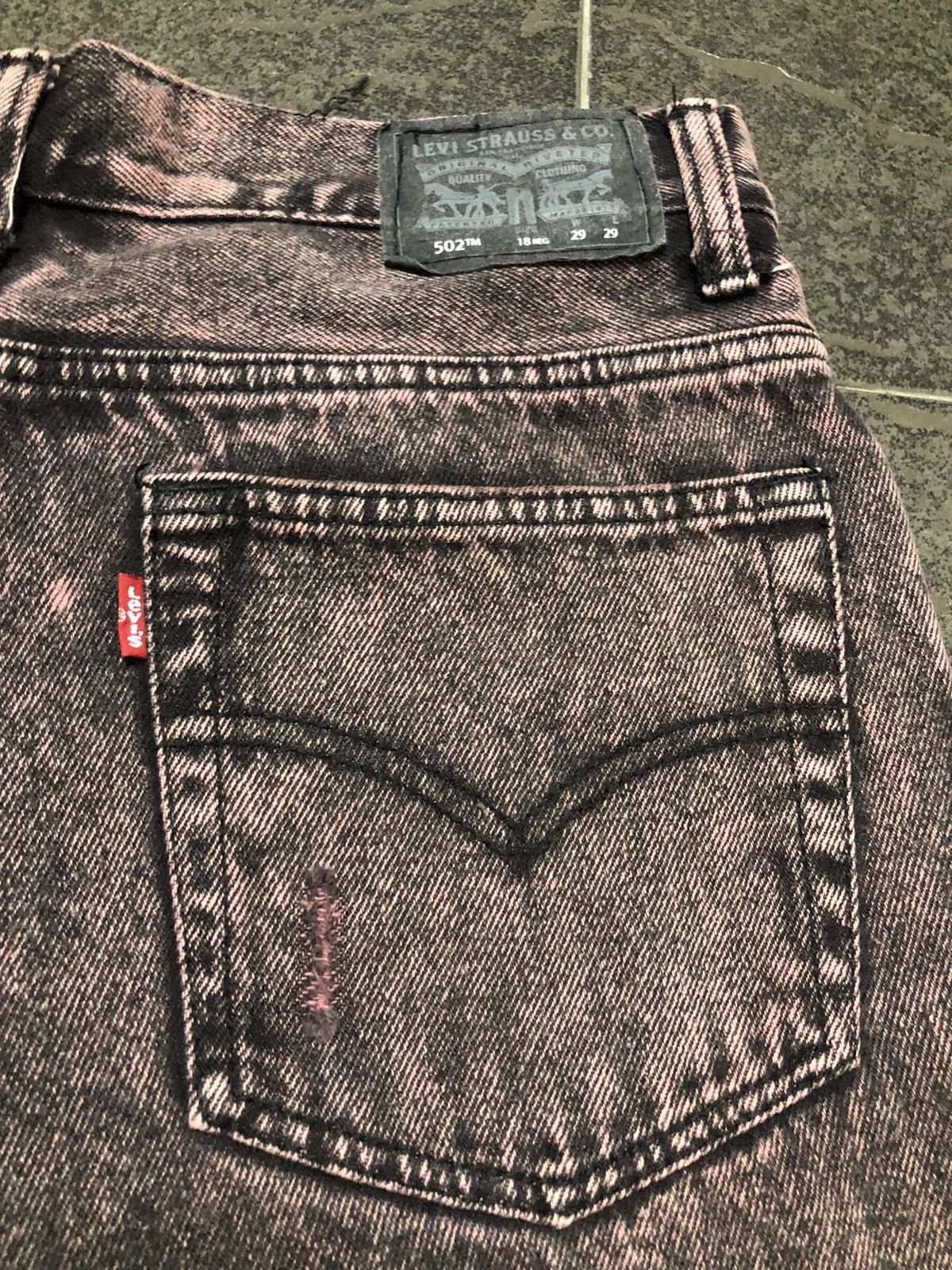 Levi's Levis 502 Regular Taper Purple Acid Wash Denim Size US 31 - 17 Thumbnail