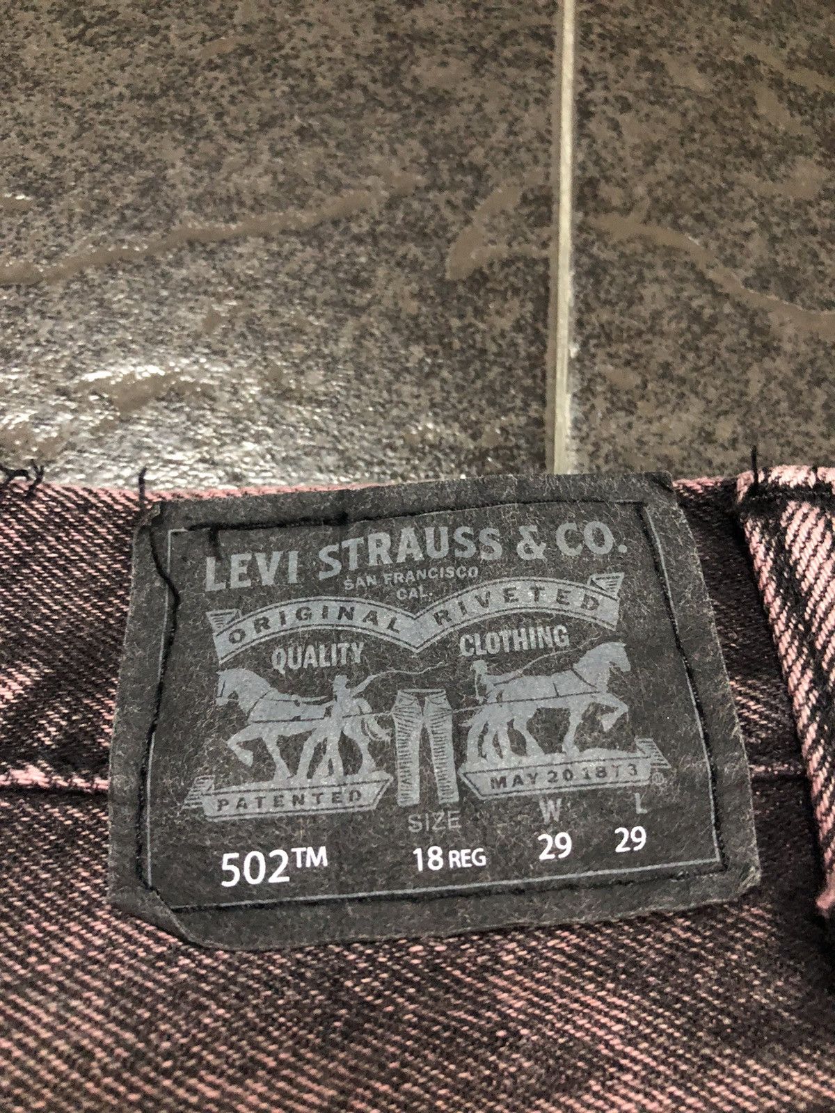 Levi's Levis 502 Regular Taper Purple Acid Wash Denim Size US 31 - 19 Thumbnail