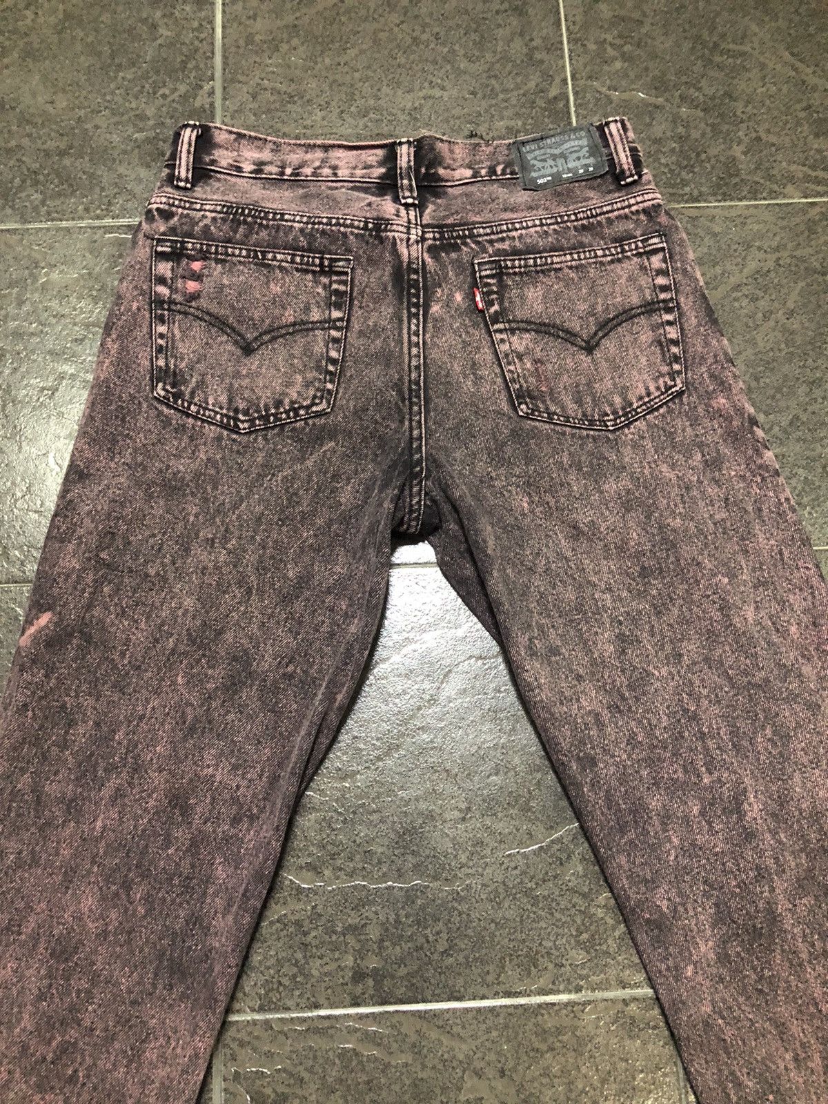 Levi's Levis 502 Regular Taper Purple Acid Wash Denim Size US 31 - 15 Thumbnail
