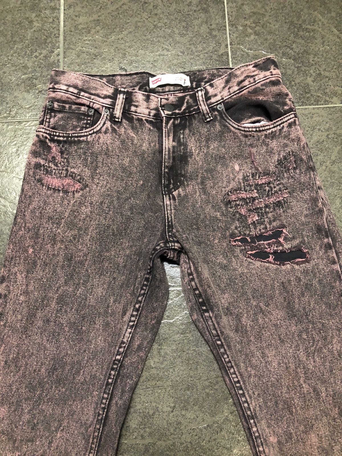 Levi's Levis 502 Regular Taper Purple Acid Wash Denim Size US 31 - 6 Thumbnail