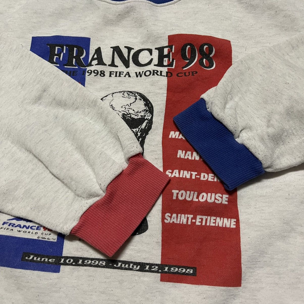 Vintage Vintage 90s france fifa world cup sweatshirt pullover Size US XL / EU 56 / 4 - 4 Thumbnail