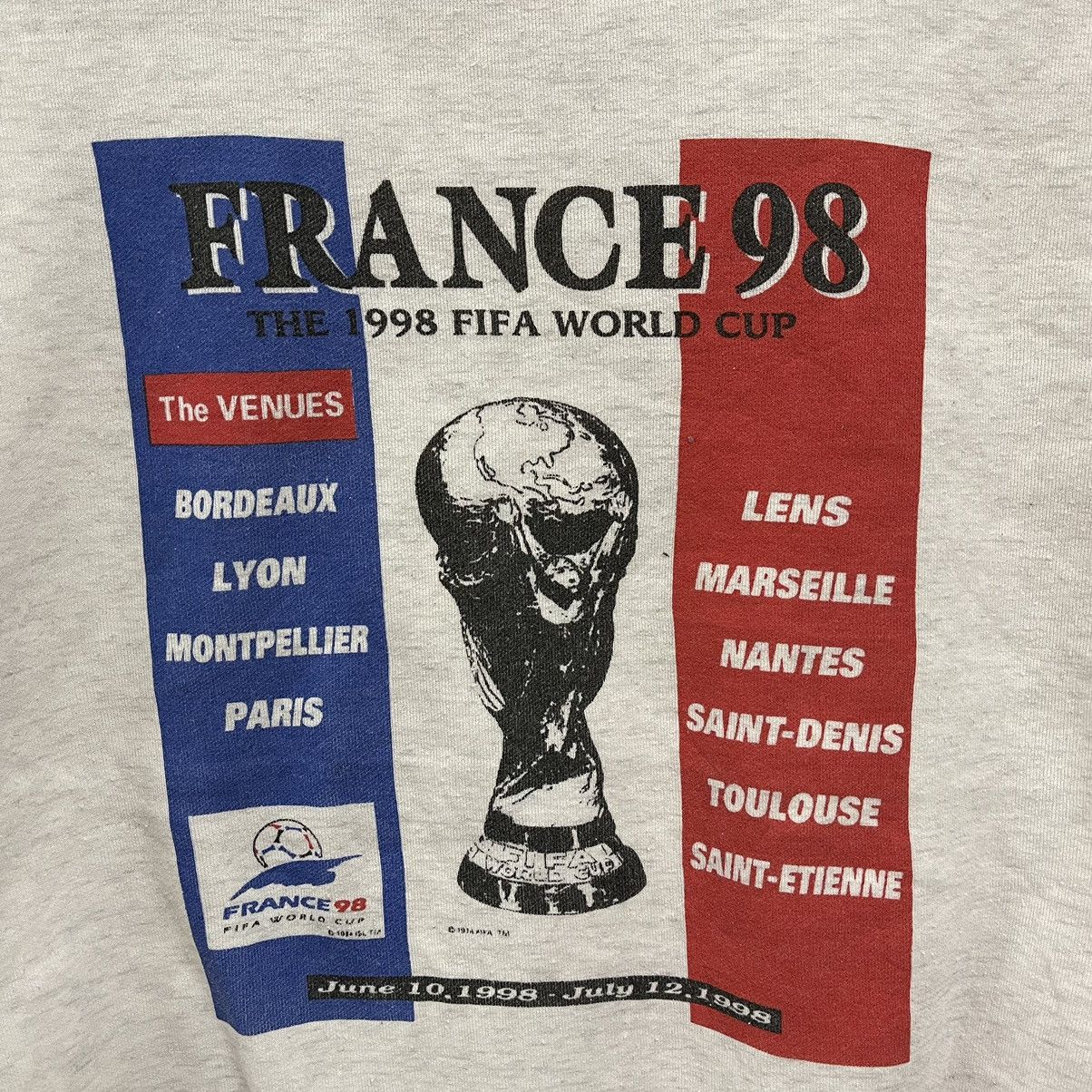 Vintage Vintage 90s france fifa world cup sweatshirt pullover Size US XL / EU 56 / 4 - 2 Thumbnail