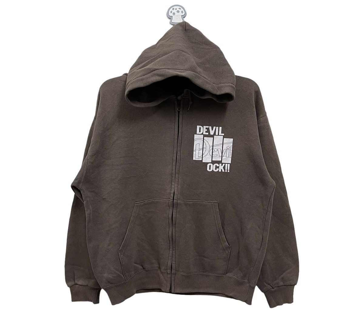 image of Devilock Hoodie Zipper in Brown, Men's (Size Medium)