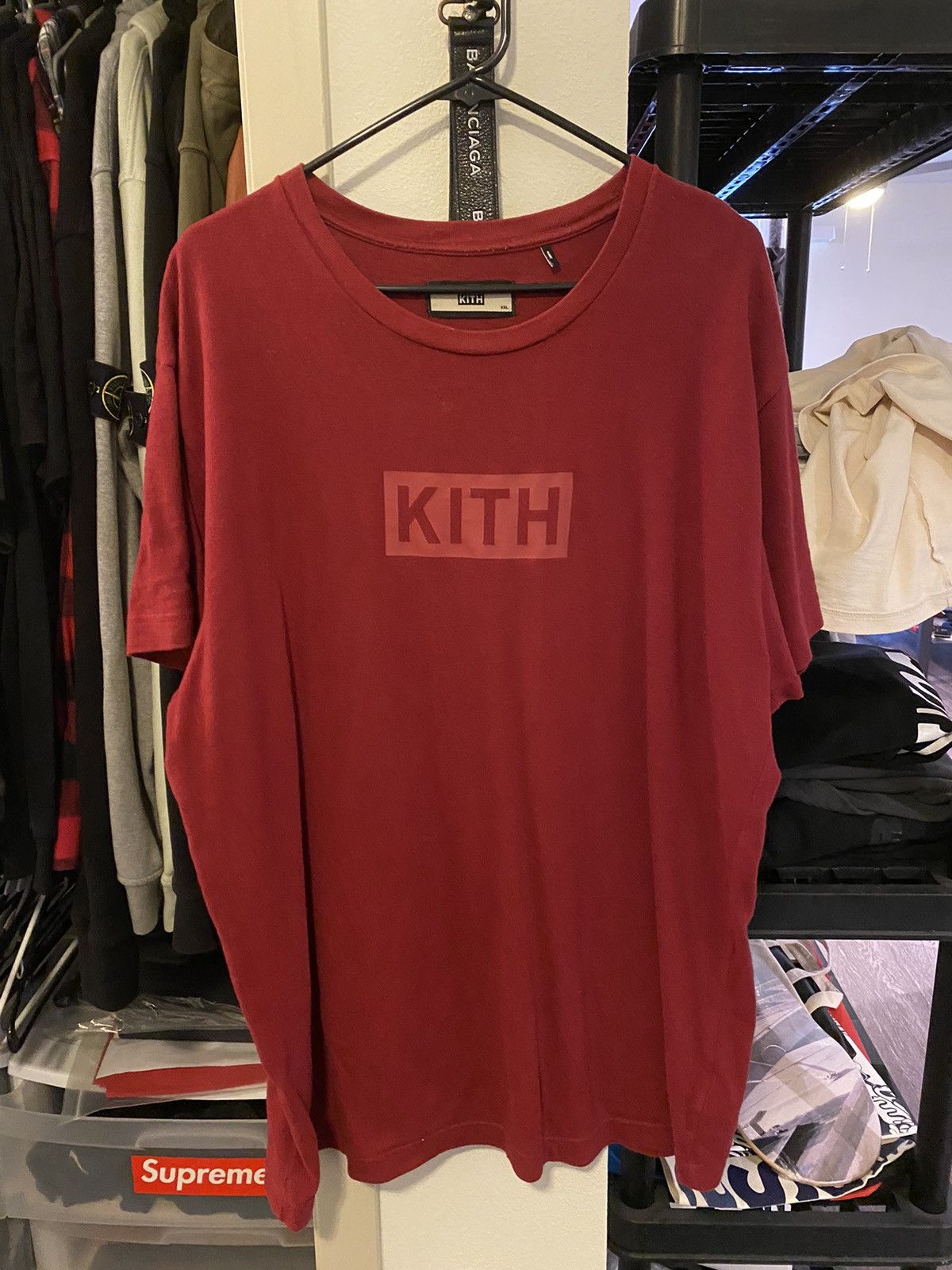 Kith "Hard To Find" 2018 Kith Tonal Classic Box Logo T-Shirt Size US XXL / EU 58 / 5 - 1 Thumbnail