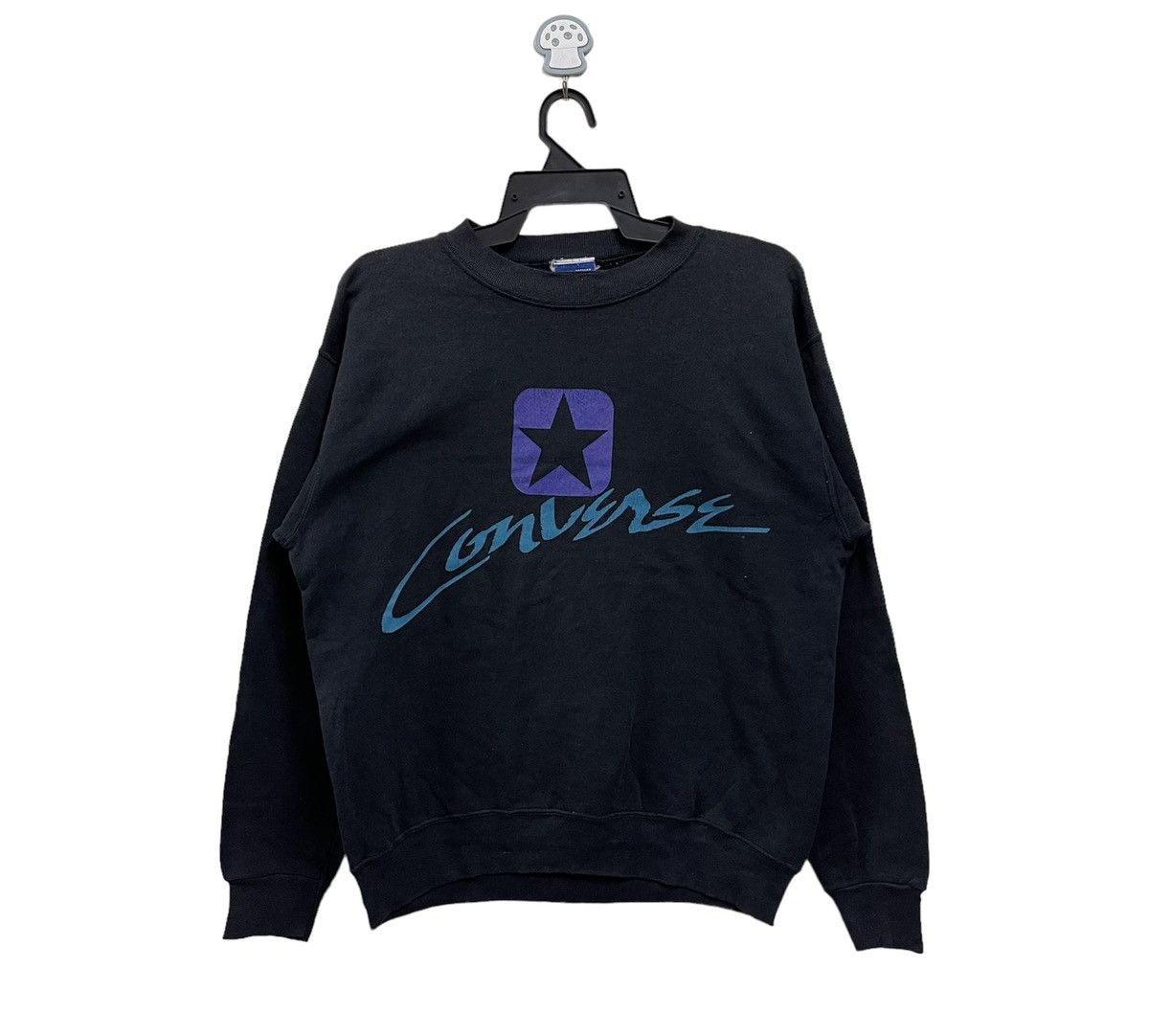 image of 90's Converse Sweatshirt Pullover in Black, Men's (Size Medium)