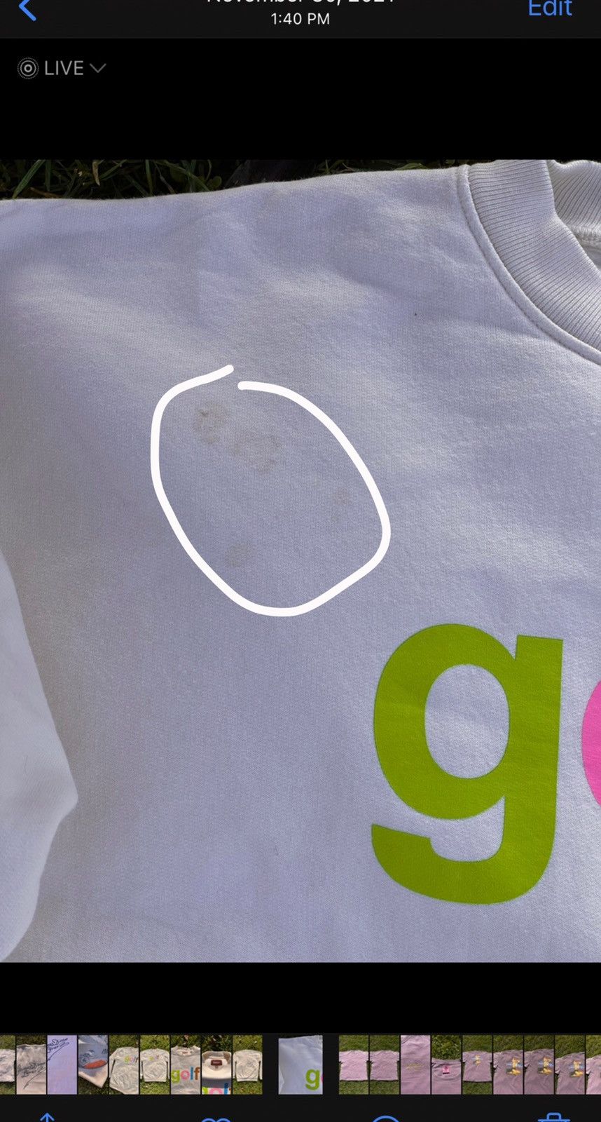 Golf Wang Golf Wang Neapolitan crewneck sweater size Medium Size US M / EU 48-50 / 2 - 6 Thumbnail