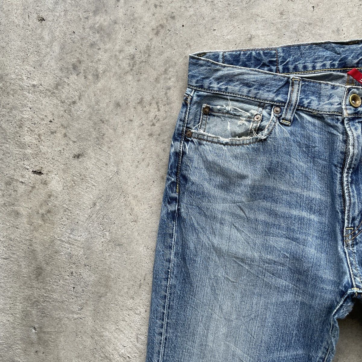 Japanese Brand × Vintage Vintage Japanese Brand Faded Denim Jeans Pants W34x30 Size US 34 / EU 50 - 4 Thumbnail