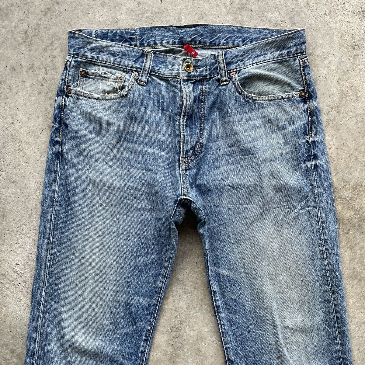 Japanese Brand × Vintage Vintage Japanese Brand Faded Denim Jeans Pants W34x30 Size US 34 / EU 50 - 3 Thumbnail