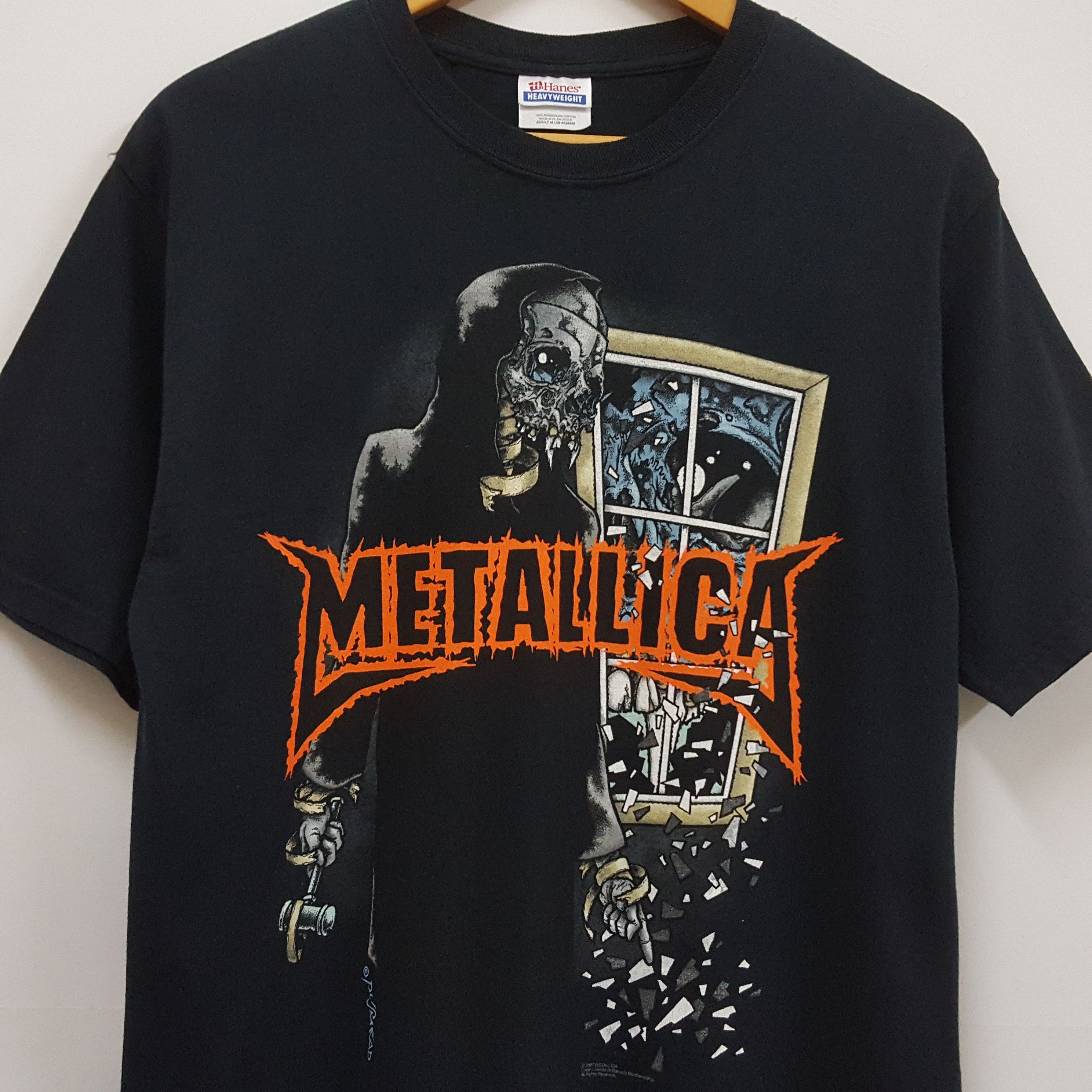 Band Tees × Vintage Vintage Metalica American Rock Band ©Pushead t-shirt Size US M / EU 48-50 / 2 - 2 Thumbnail