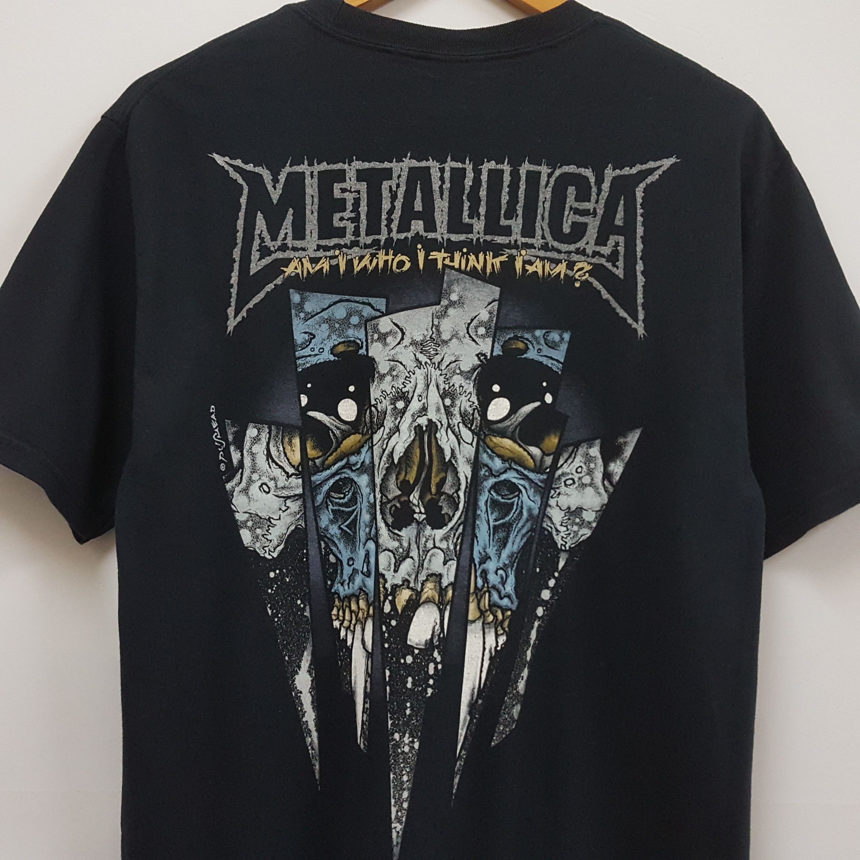 Band Tees × Vintage Vintage Metalica American Rock Band ©Pushead t-shirt Size US M / EU 48-50 / 2 - 4 Thumbnail