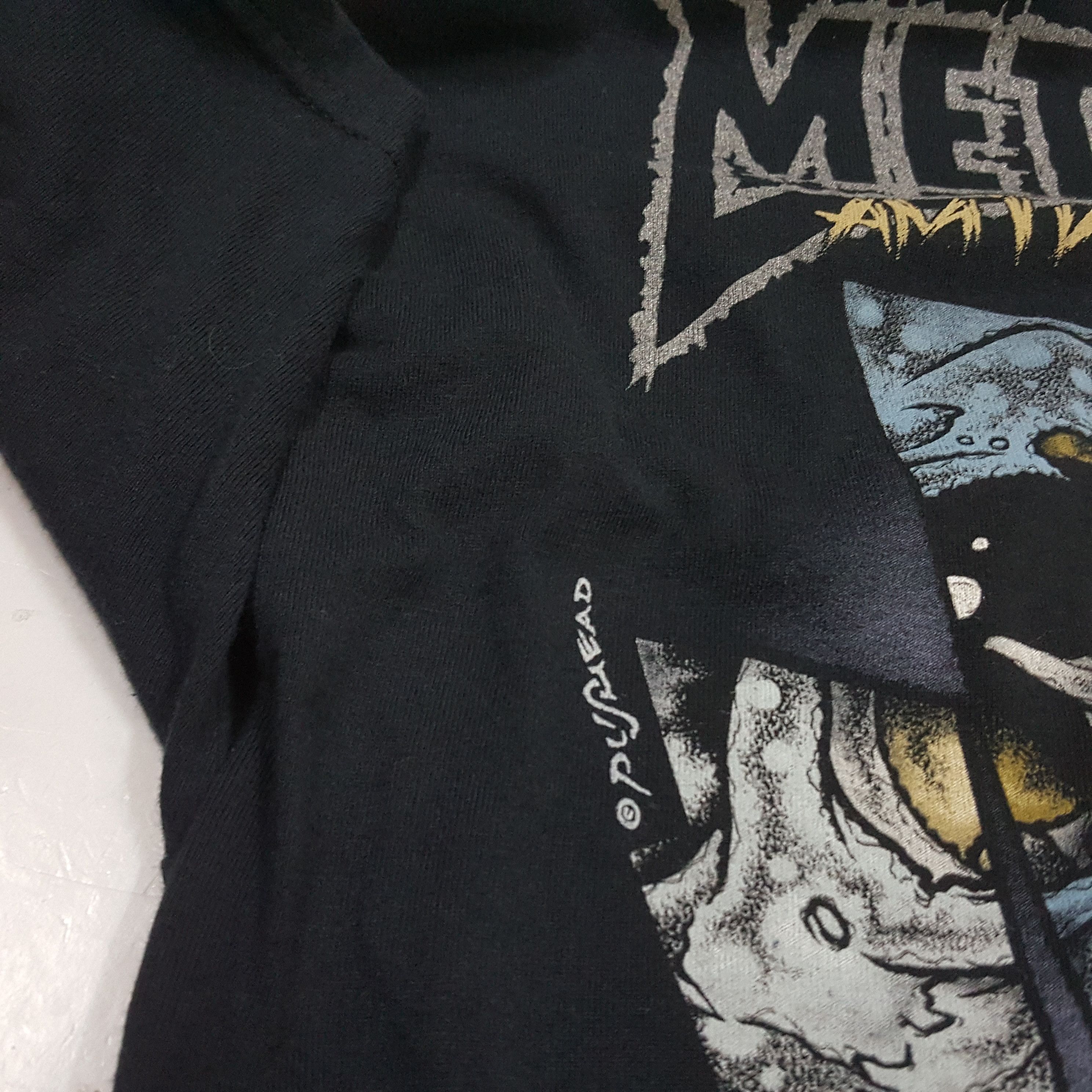 Band Tees × Vintage Vintage Metalica American Rock Band ©Pushead t-shirt Size US M / EU 48-50 / 2 - 7 Thumbnail