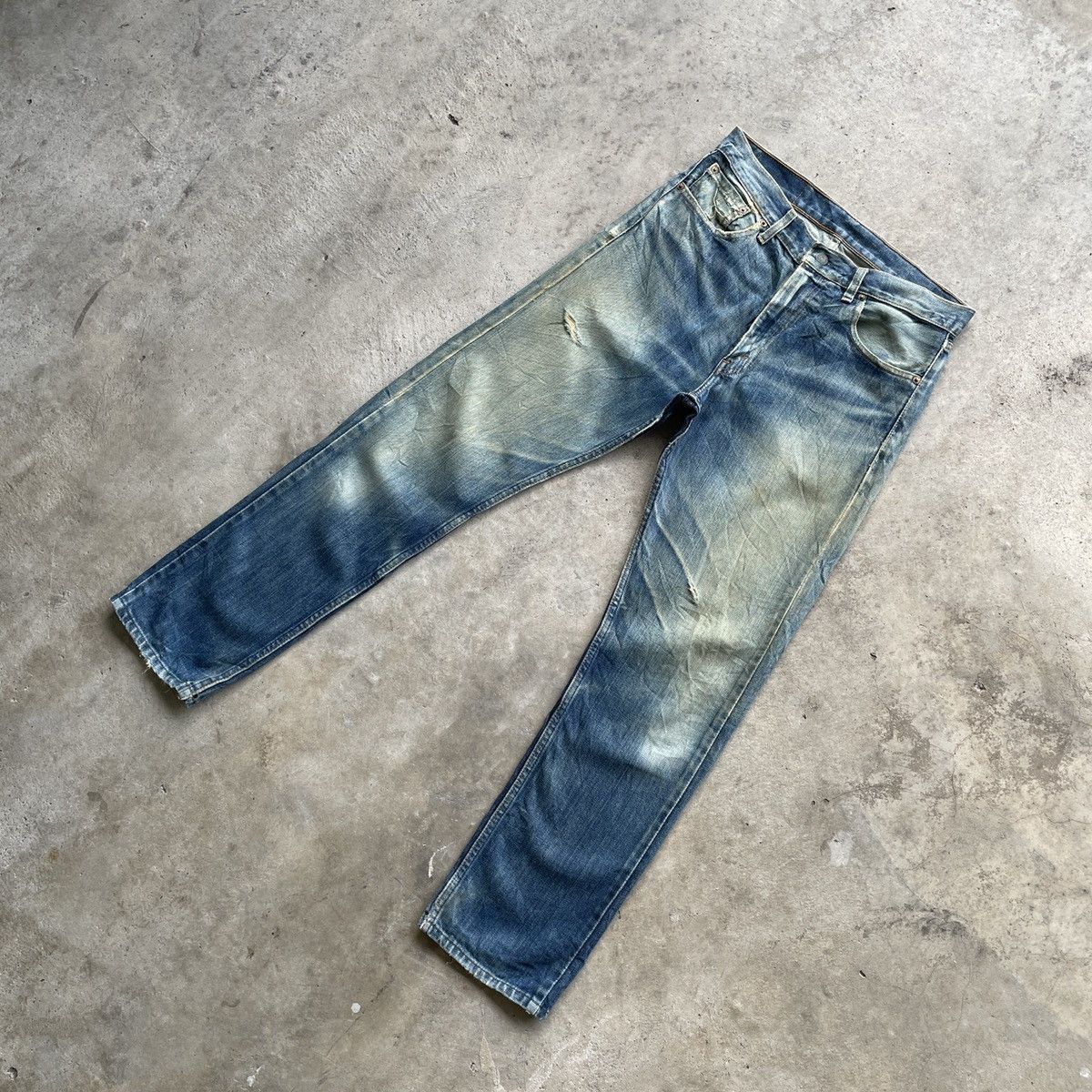 Levi's Vintage Levi’s 505 Distressed Faded Denim Jeans Pants RUSTY Size US 30 / EU 46 - 2 Thumbnail