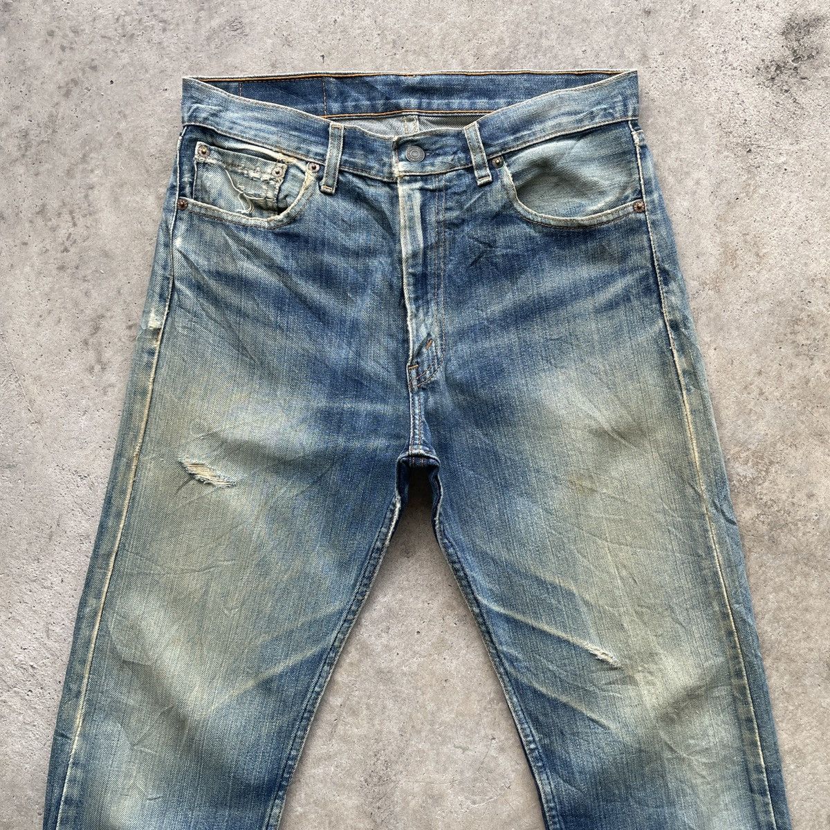 Levi's Vintage Levi’s 505 Distressed Faded Denim Jeans Pants RUSTY Size US 30 / EU 46 - 3 Thumbnail