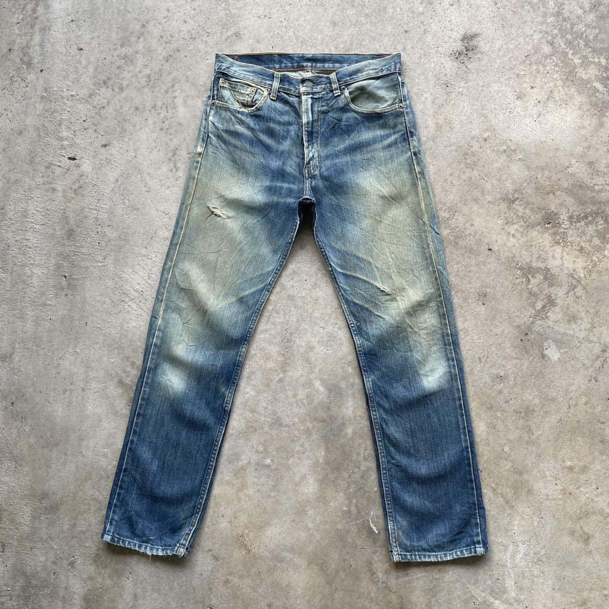 Levi's Vintage Levi’s 505 Distressed Faded Denim Jeans Pants RUSTY Size US 30 / EU 46 - 1 Thumbnail