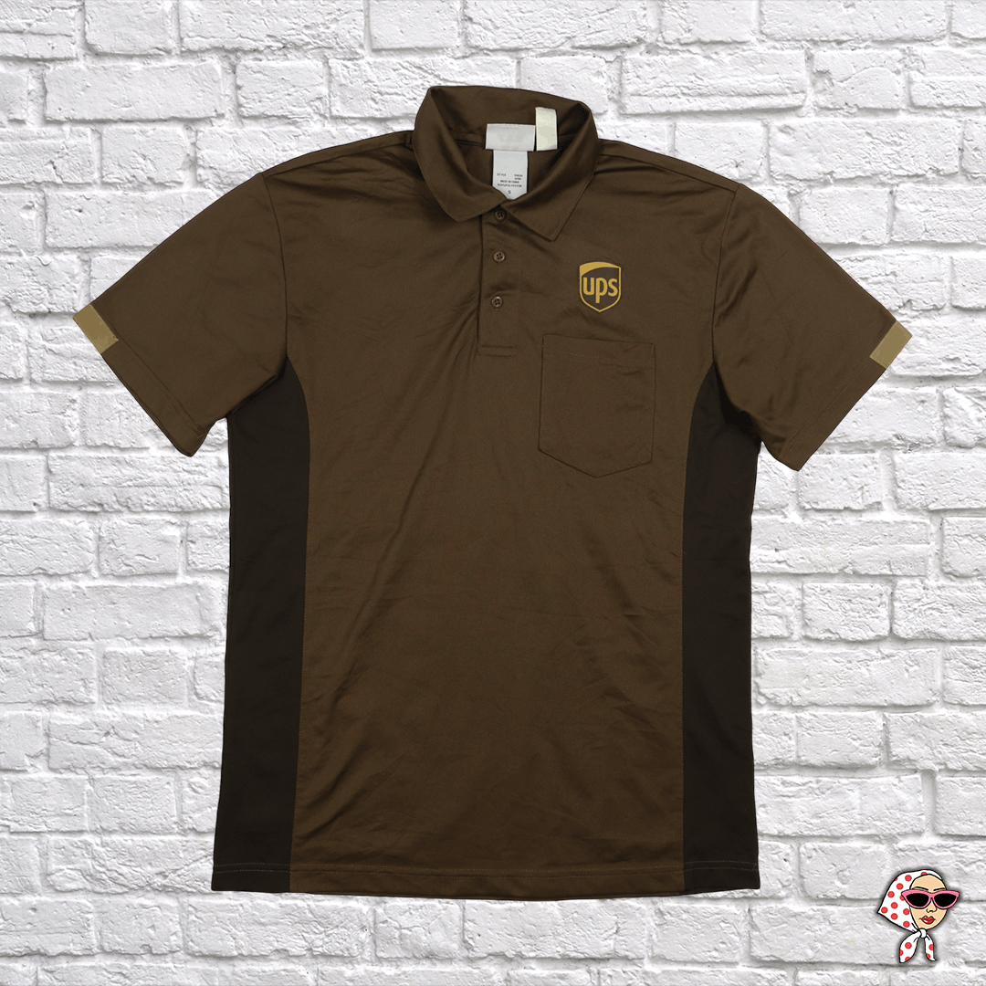Streetwear Tee Workers UPS UNITED PARCEL WORK EMPLOYEE POLO SHIRT BROWN Grailed