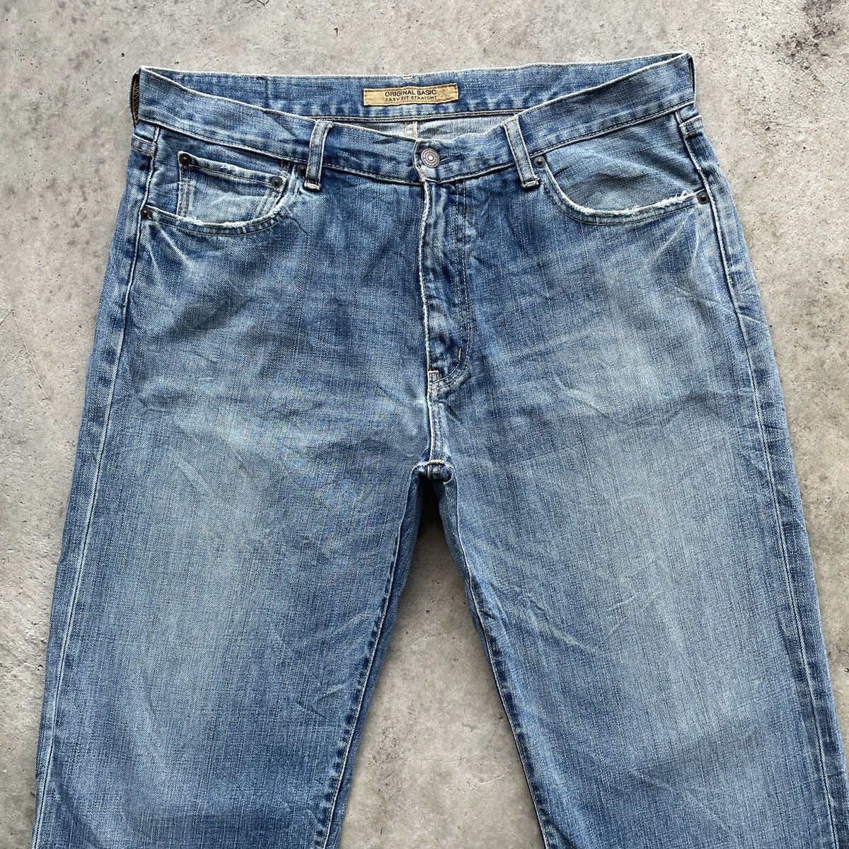 Japanese Brand W35x30💥 Vintage Japanese Brand Faded Denim Jeans Pants Size US 35 - 3 Thumbnail