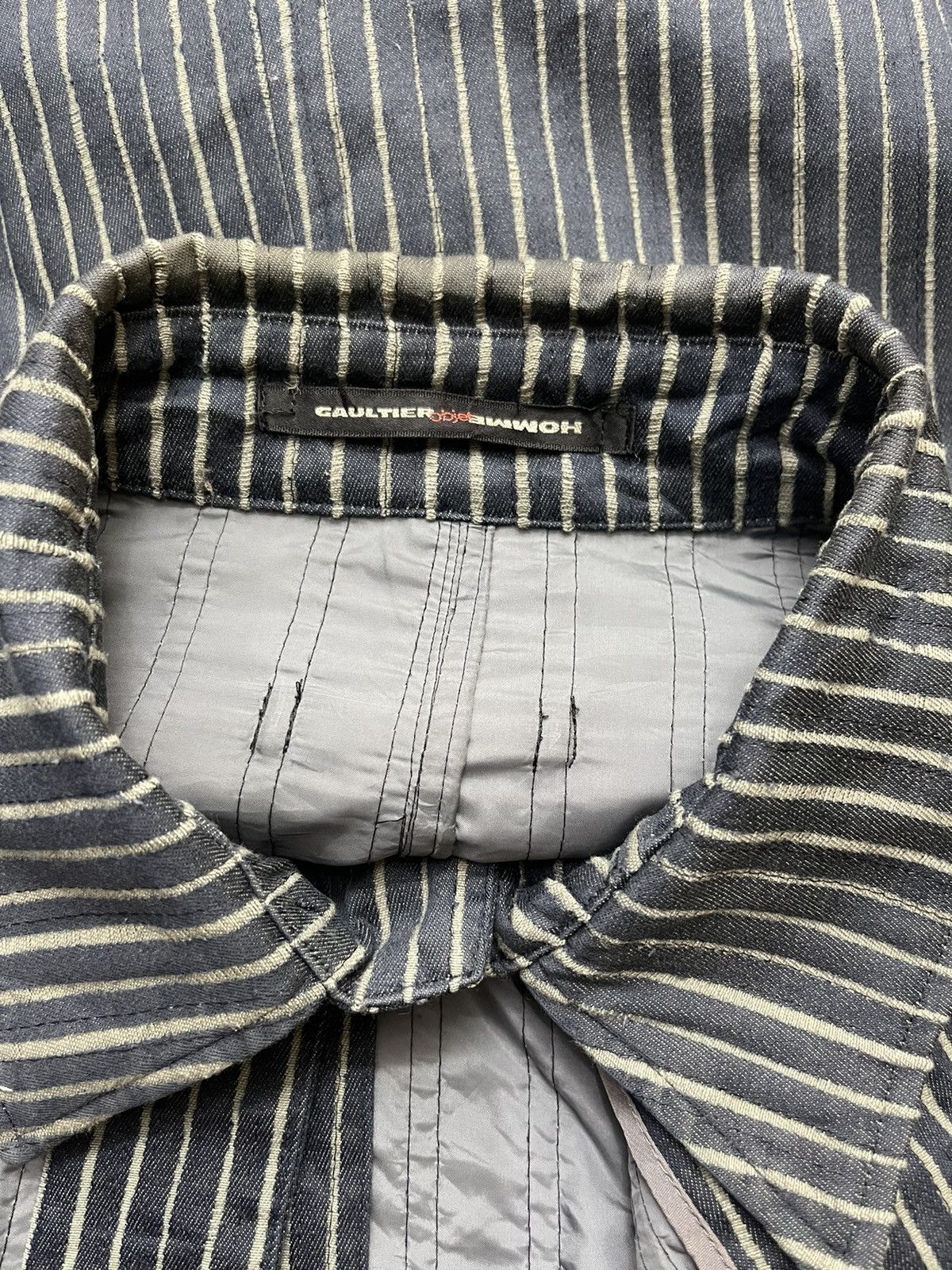Jean Paul Gaultier JPG homme Hickory Stripe Chore Jacket Size US L / EU 52-54 / 3 - 13 Thumbnail