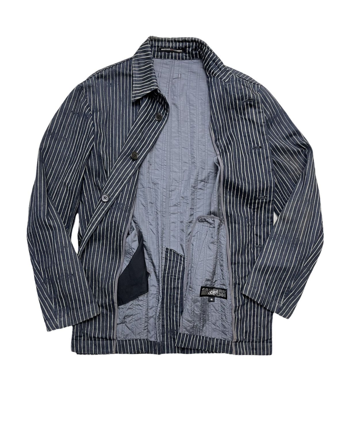 Jean Paul Gaultier JPG homme Hickory Stripe Chore Jacket Size US L / EU 52-54 / 3 - 1 Thumbnail
