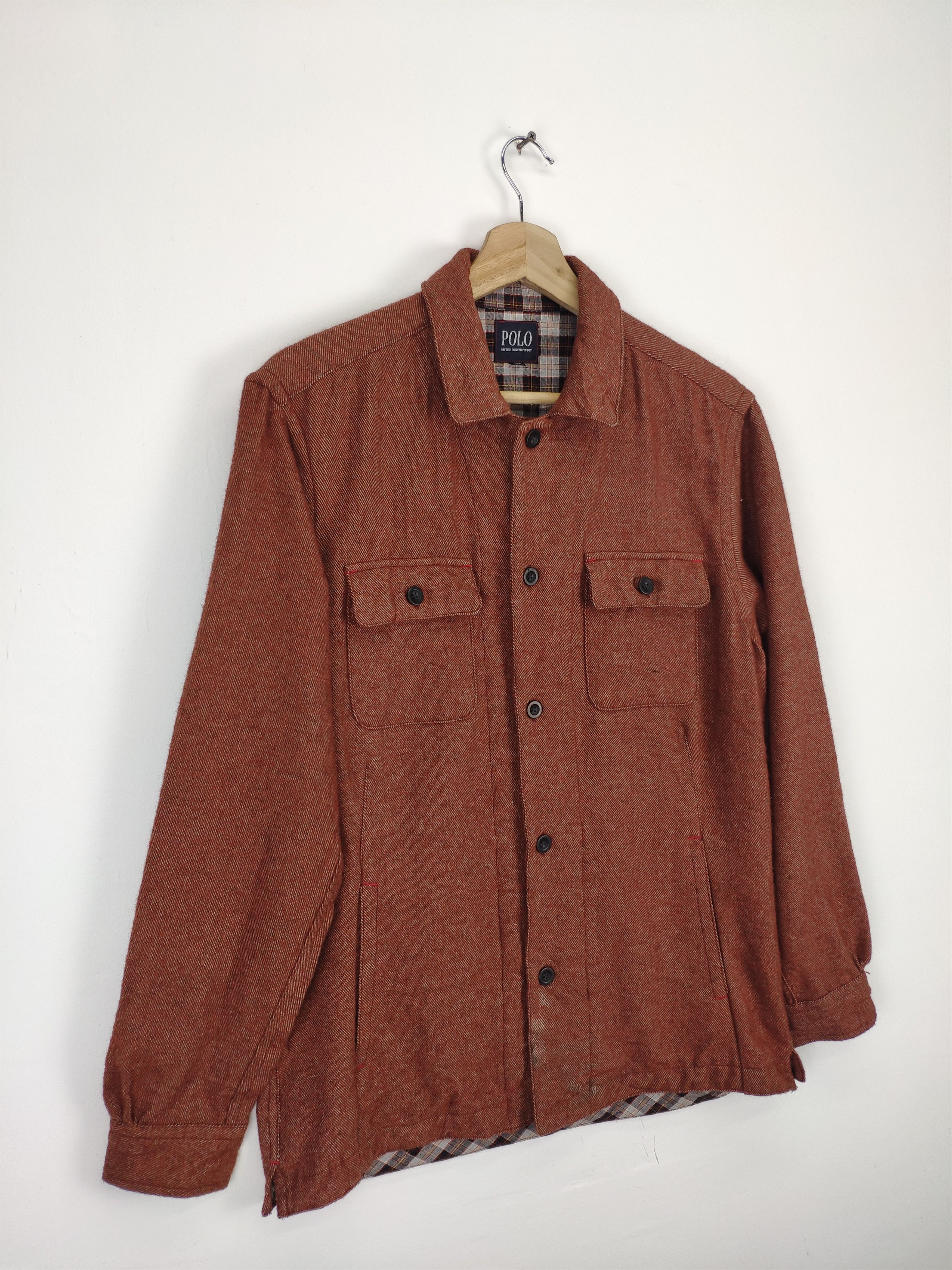 Japanese Brand × Vintage Steal 💥 Vintage Wool Polo Shirt Button Up Long Sleeve Size US M / EU 48-50 / 2 - 3 Thumbnail