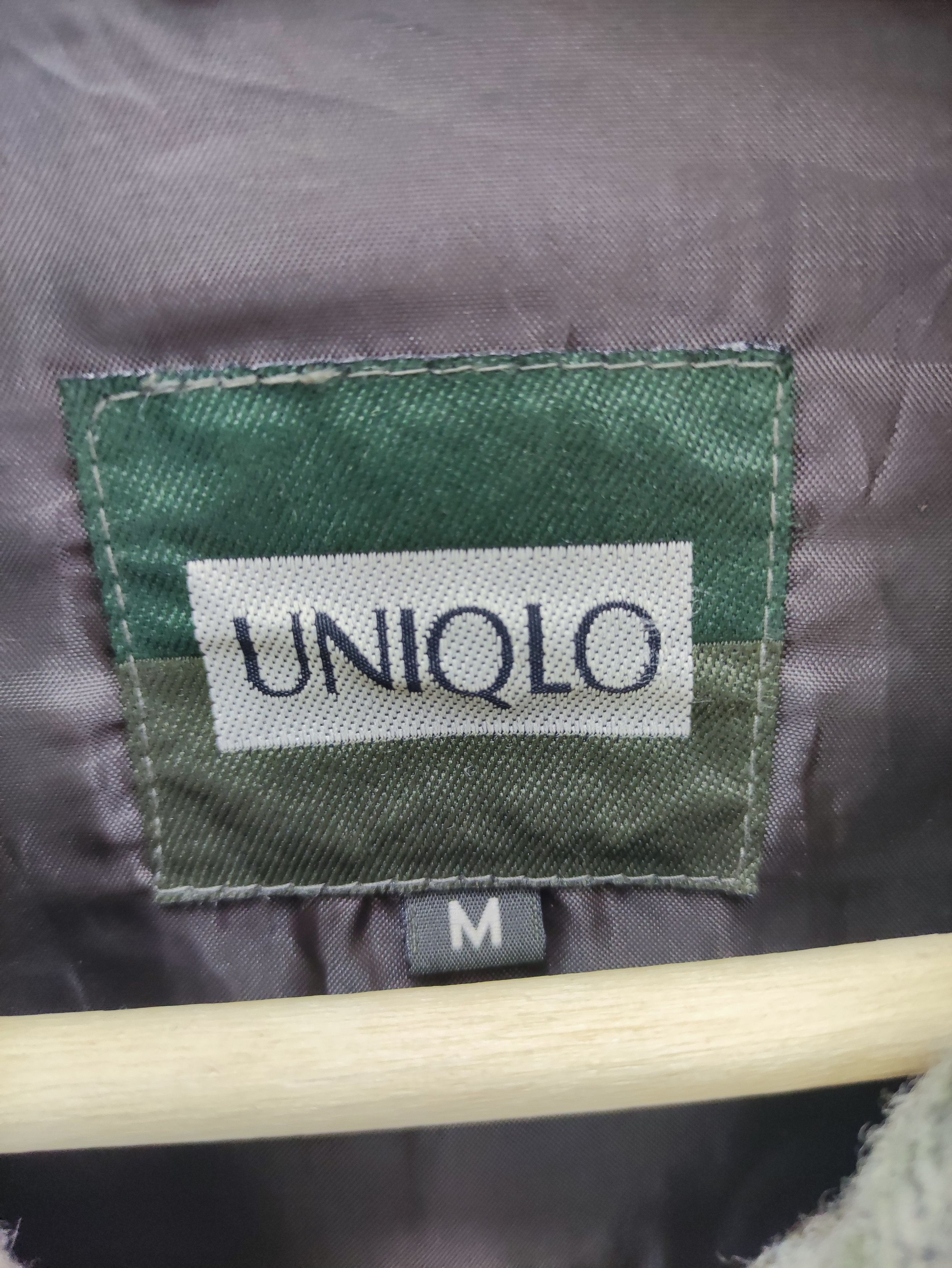 Japanese Brand Vintage 90s Uniqlo Wool Jacket Checkered Zipper Size US L / EU 52-54 / 3 - 2 Thumbnail
