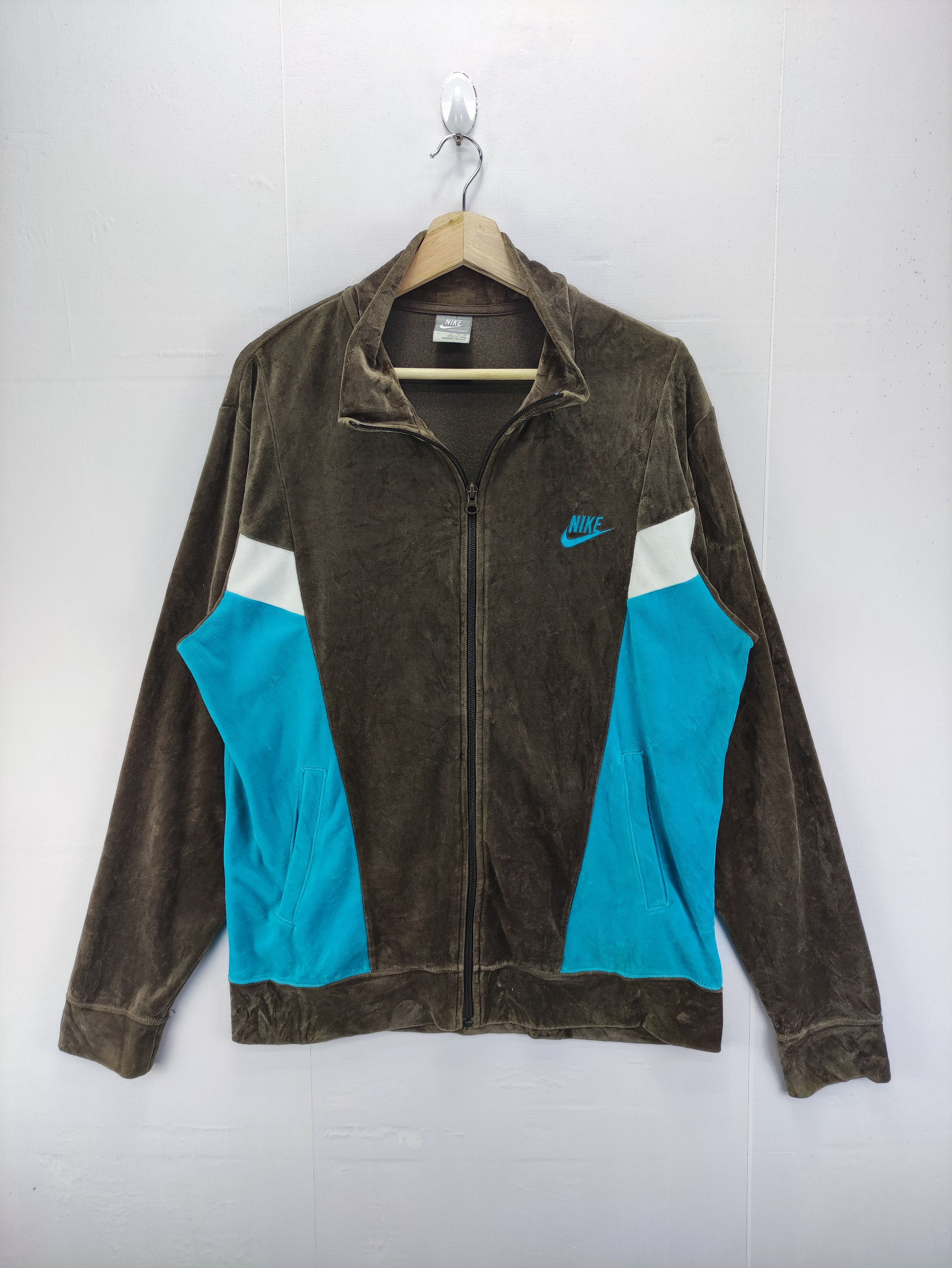 Nike Vintage Nike Sportswear Velvet Sweater Zipper Grailed