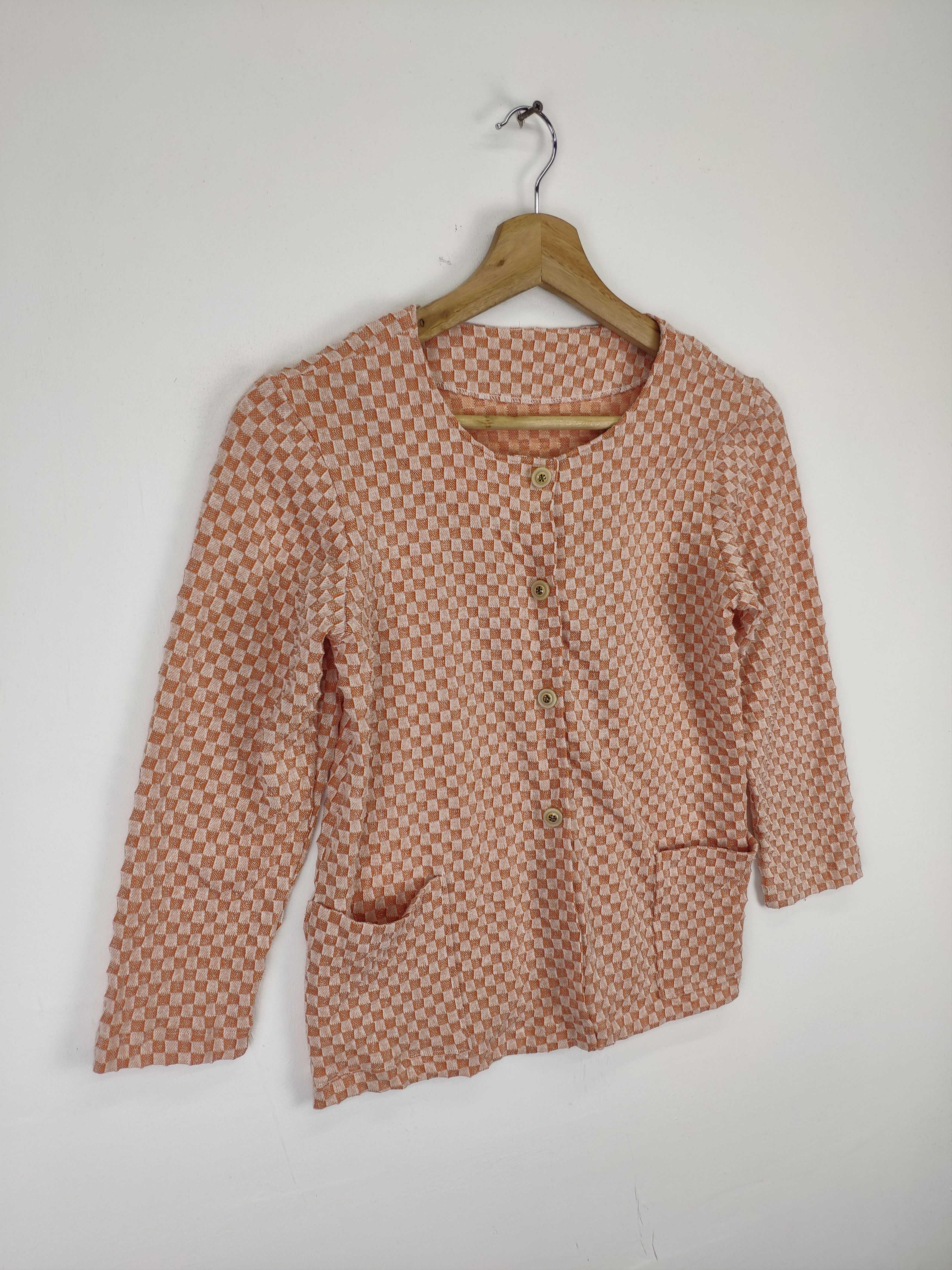 Japanese Brand Vintage Plaid Cardigan Cropped Unbranded Chanel Style Size XS / US 0-2 / IT 36-38 - 3 Thumbnail